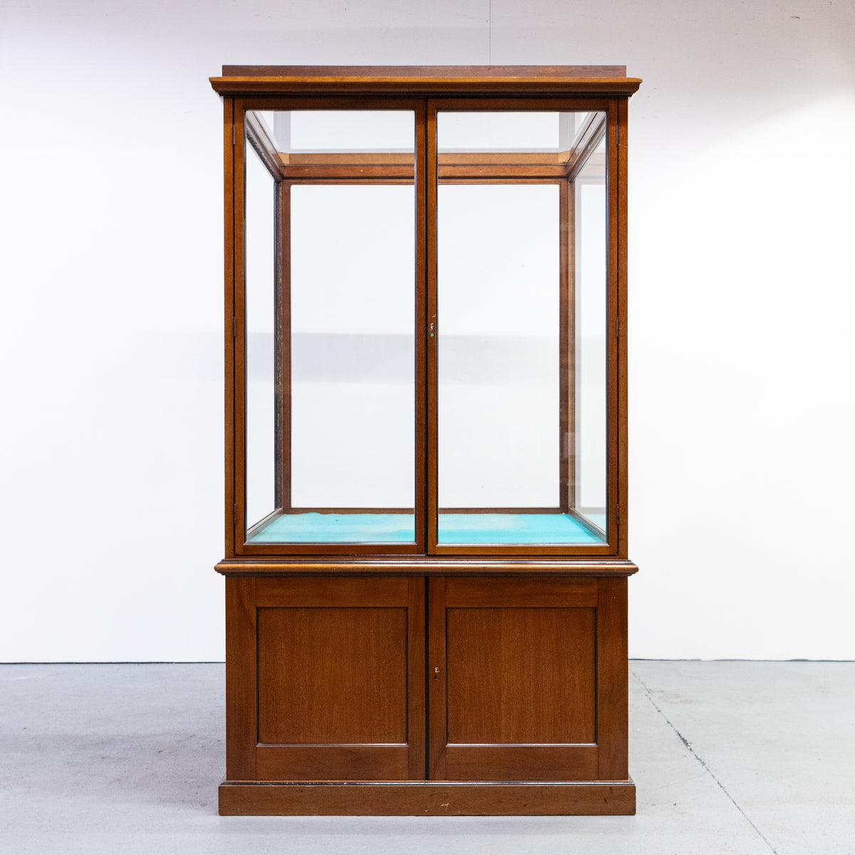 Antique Victorian Mahogany Museum Display Case