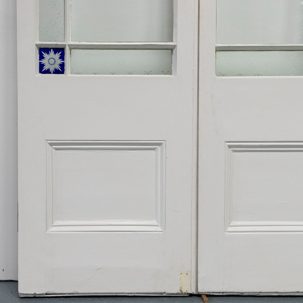 Antique Victorian Glazed Stained Glass Double Doors | The Architectural Forum