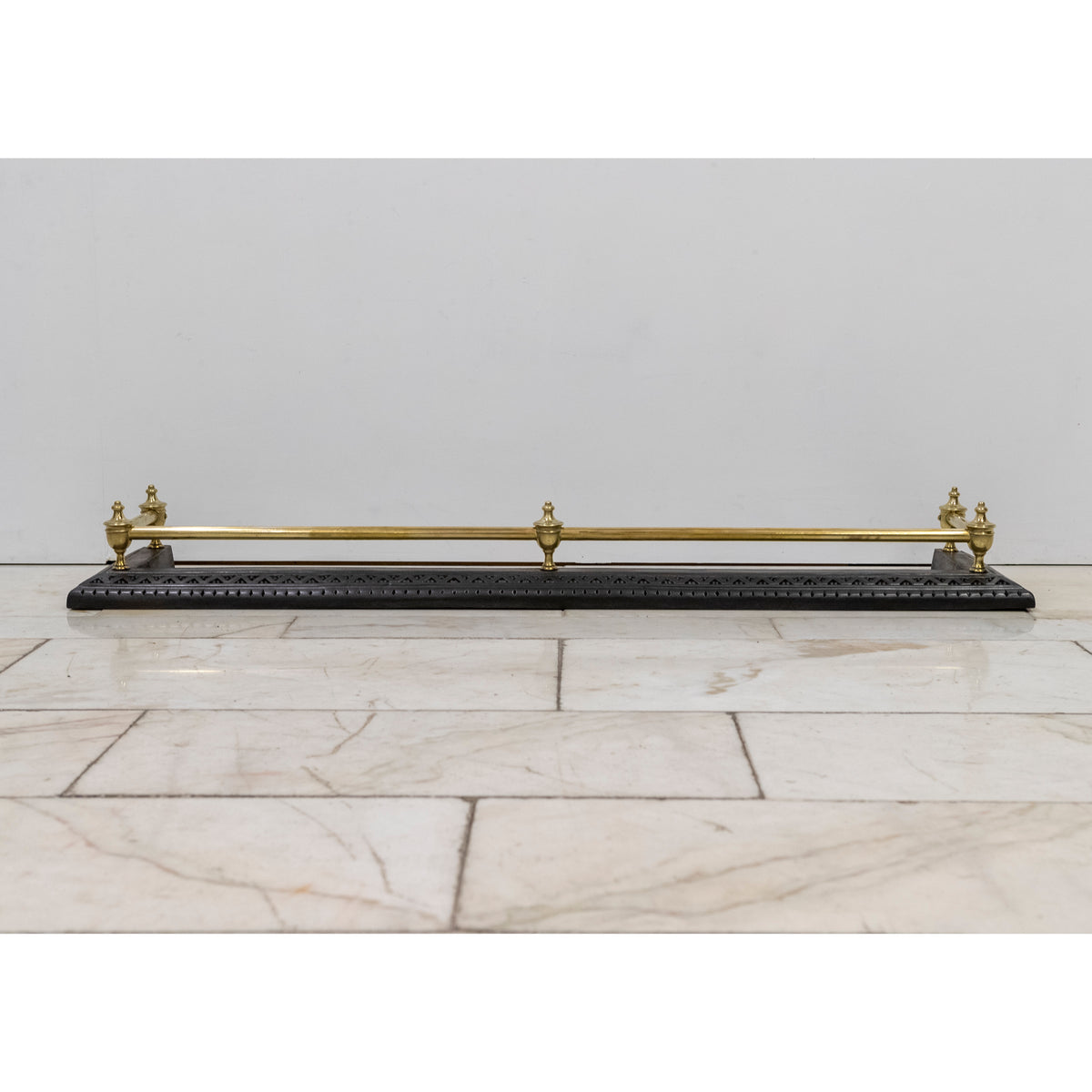 Antique Fireplace Fender with Finials | The Architectural Forum