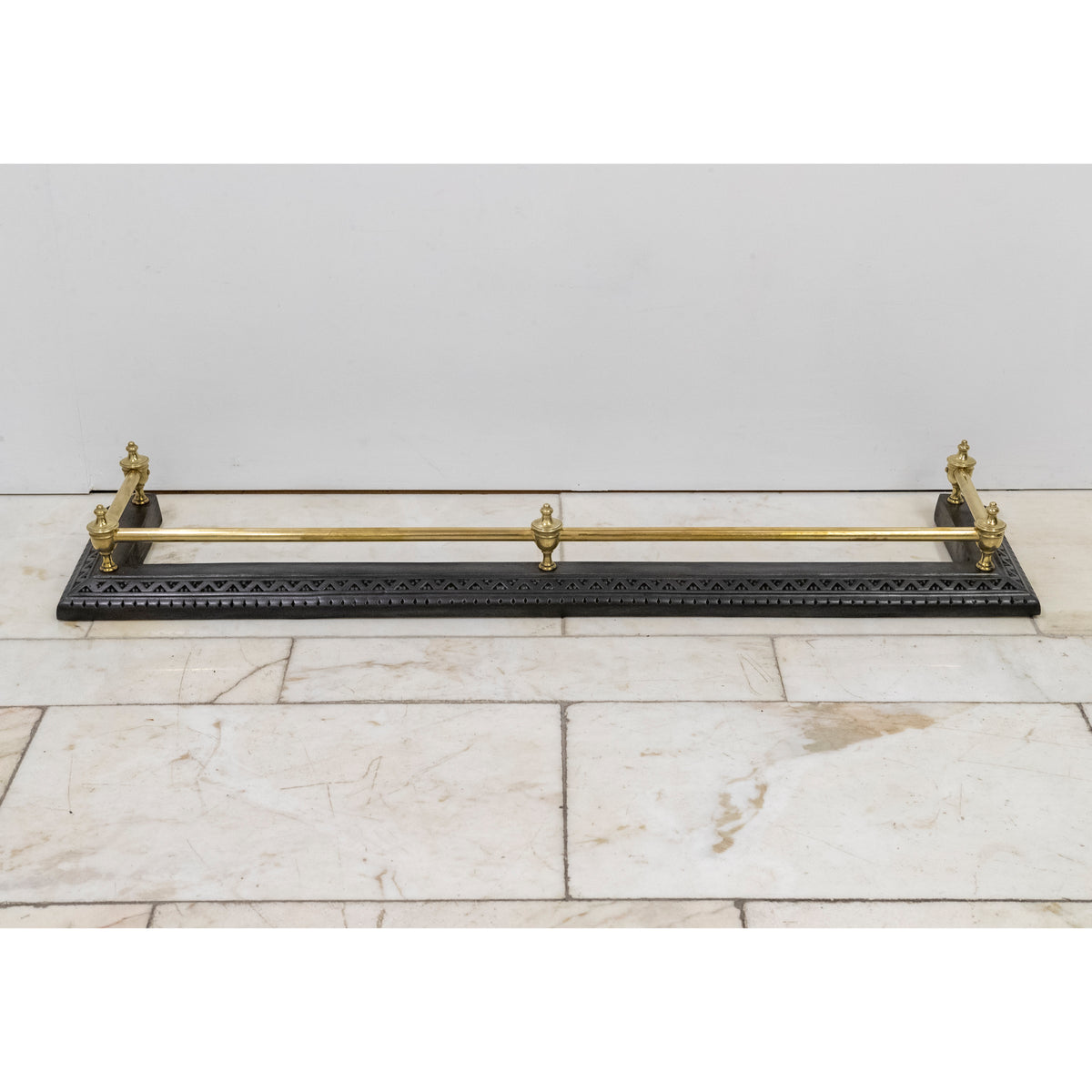 Antique Fireplace Fender with Finials | The Architectural Forum