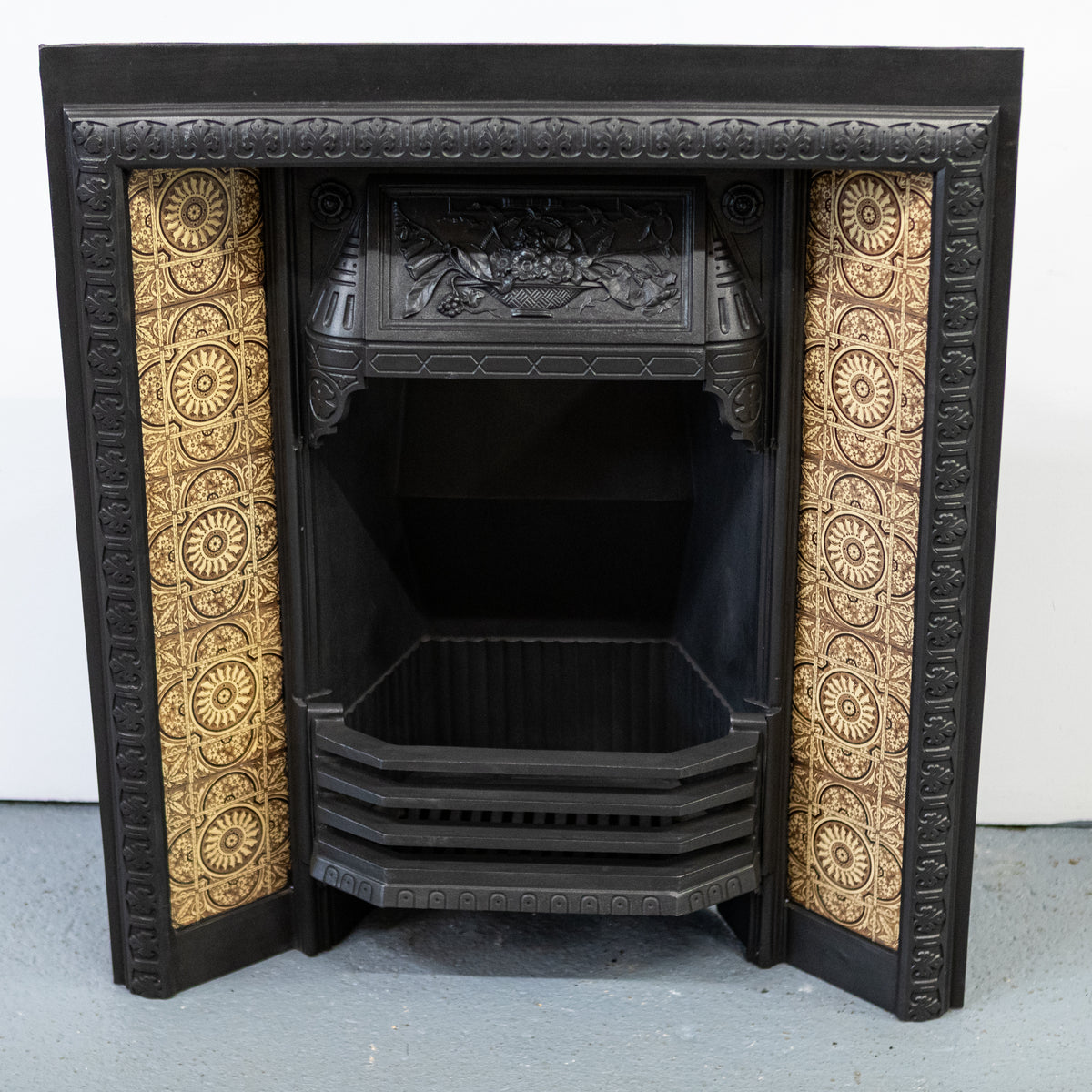 Antique Victorian Tiled Fireplace Insert | Pair Available | The Architectural Forum