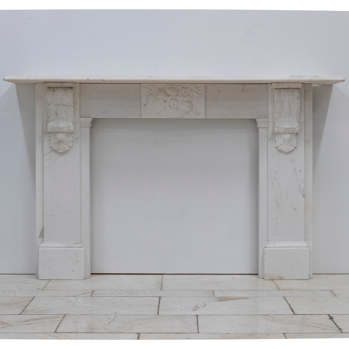 Antique Victorian Marble Surround with Ornate Carved Corbels | The Architectural Forum