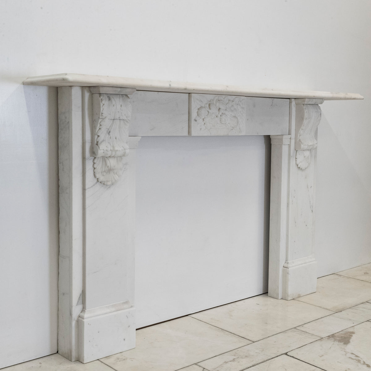 Antique Victorian Marble Surround with Ornate Carved Corbels | The Architectural Forum