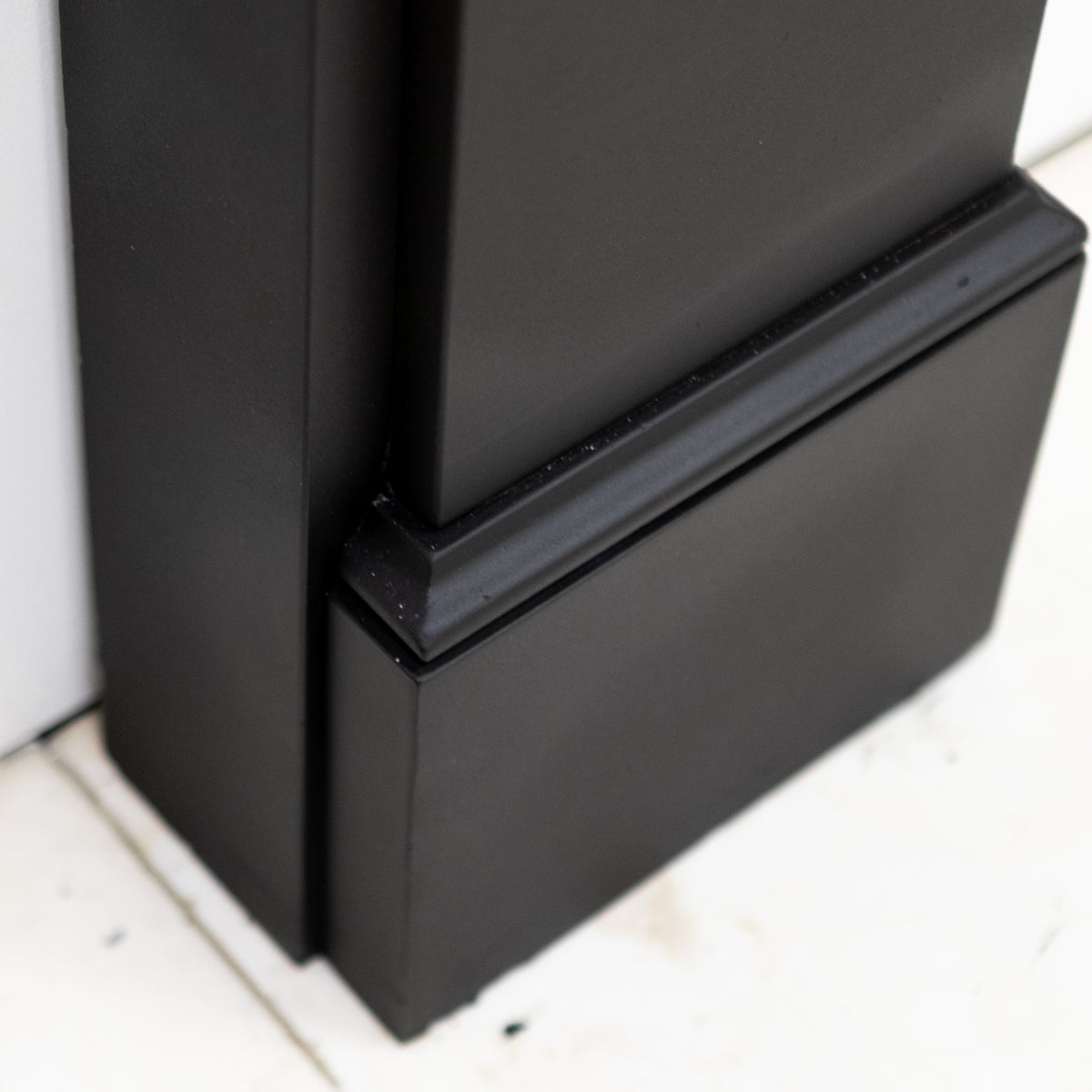 Antique Black Slate Victorian Fireplace Surround With Corbels