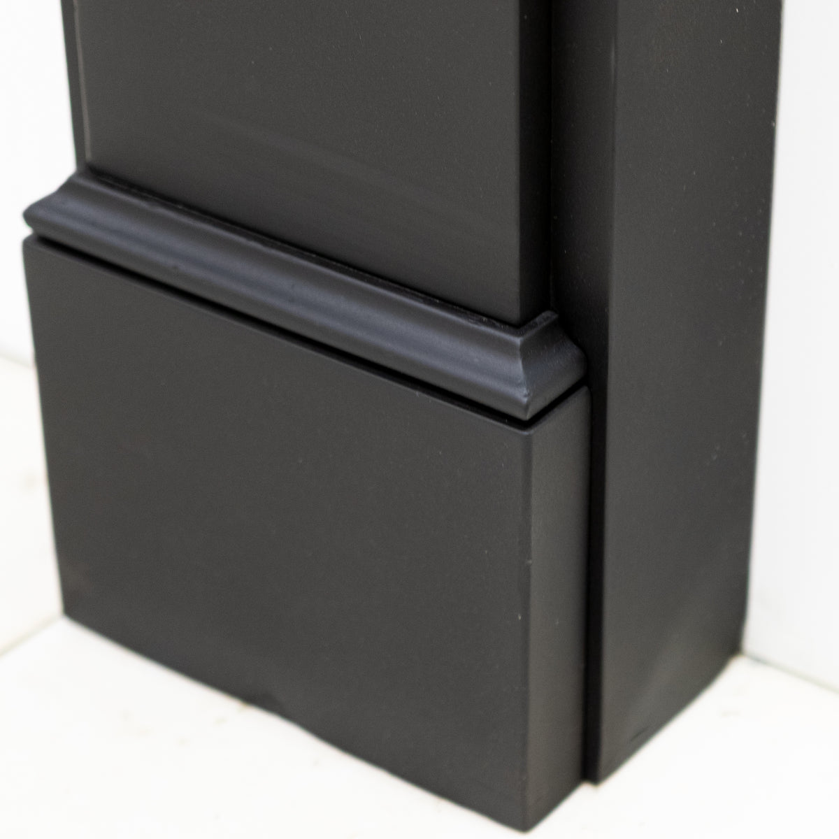 Antique Black Slate Victorian Fireplace Surround With Corbels