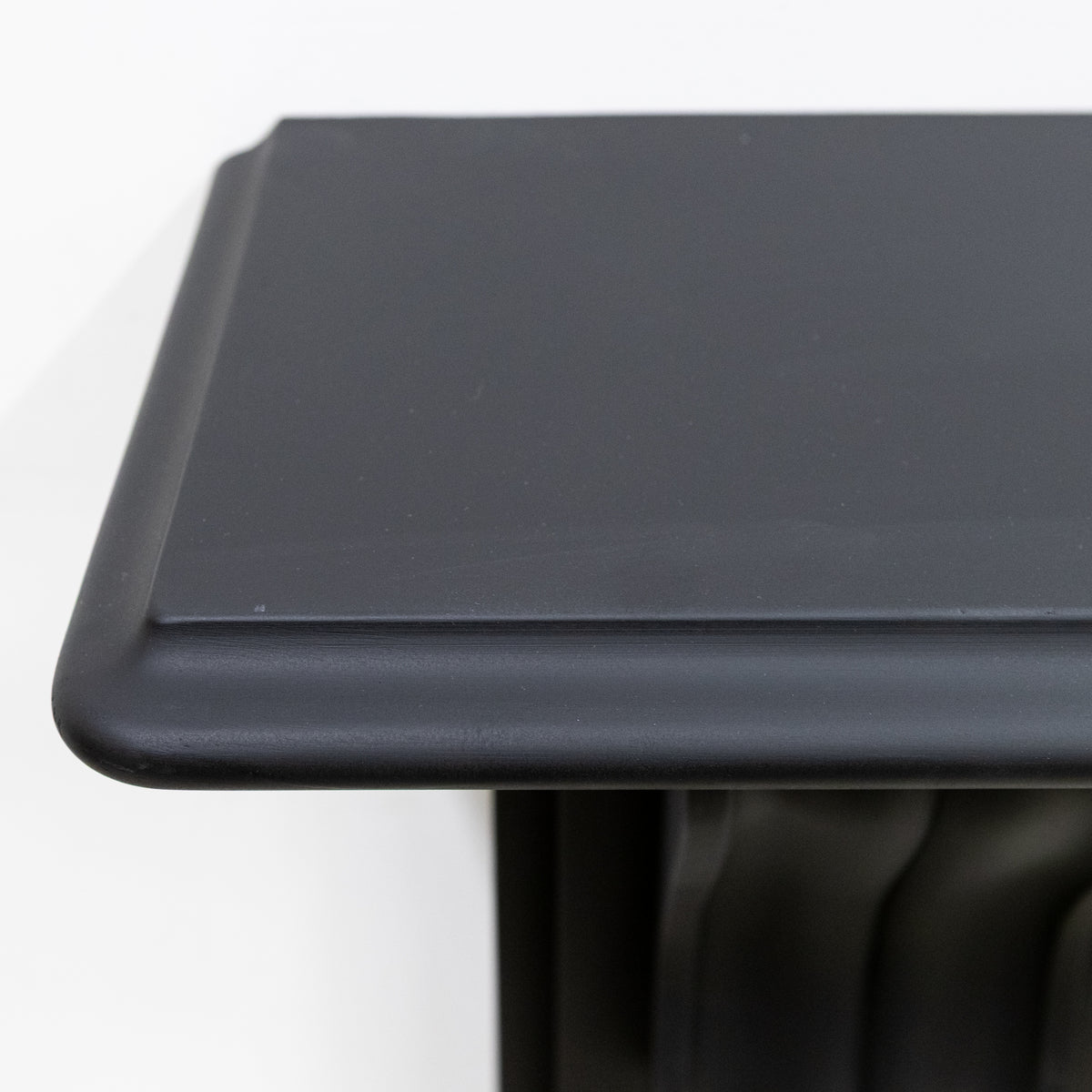 Antique Black Slate Victorian Fireplace Surround With Corbels