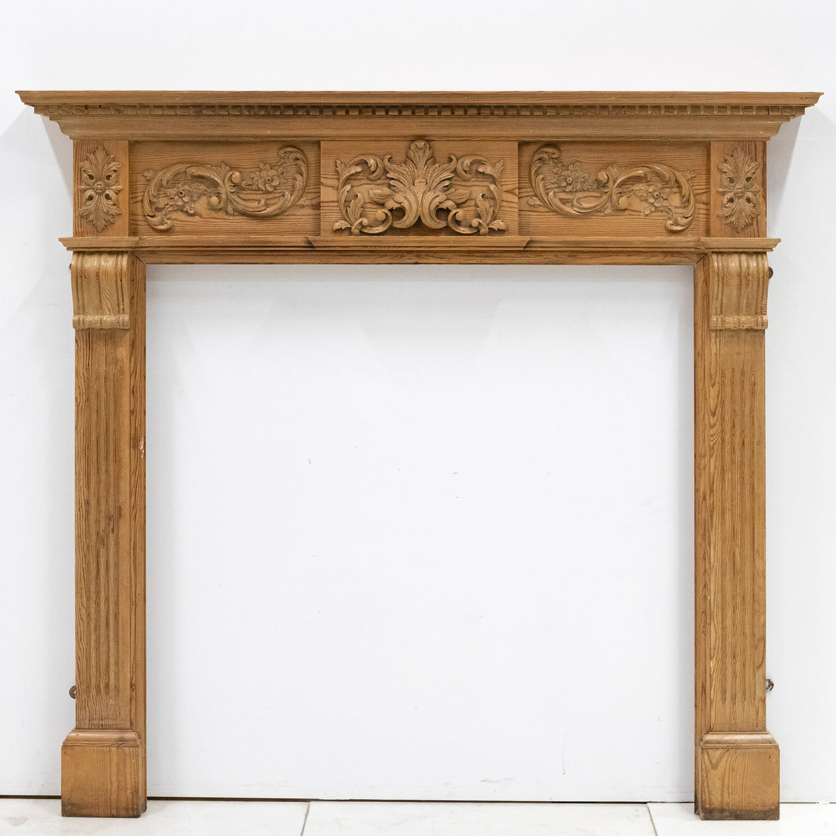 Antique Pine Wooden Fireplace Surround | The Architectural Forum