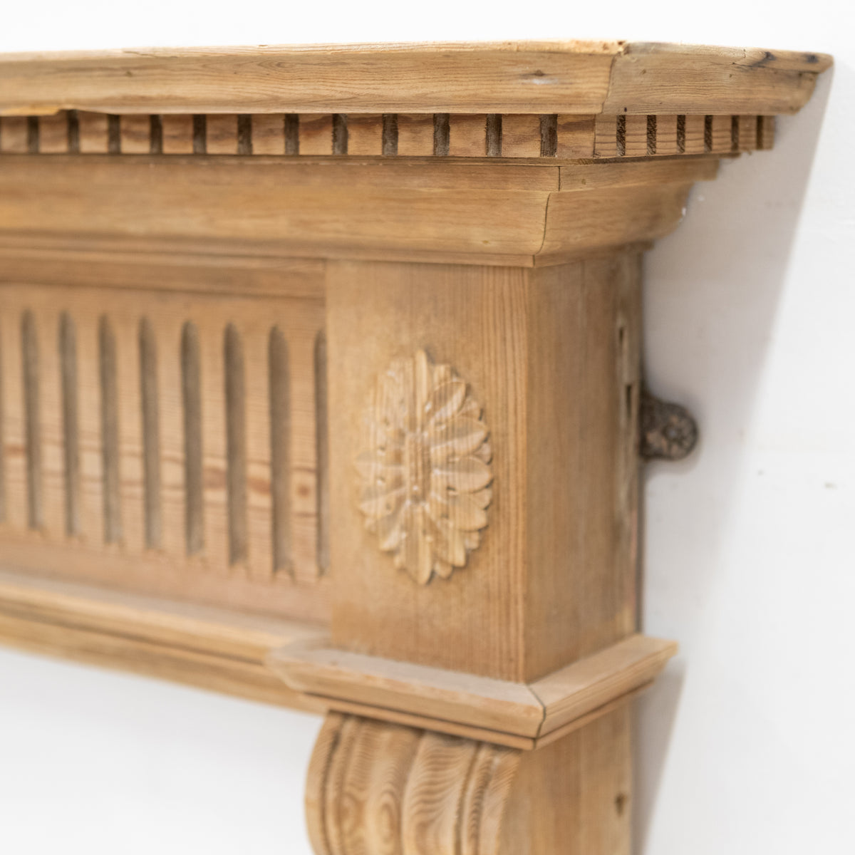 Reclaimed Richly Decorated Wooden Fireplace Surround | The Architectural Forum