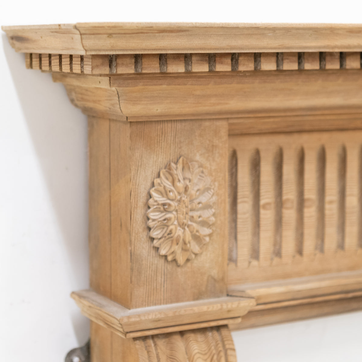 Reclaimed Richly Decorated Wooden Fireplace Surround | The Architectural Forum