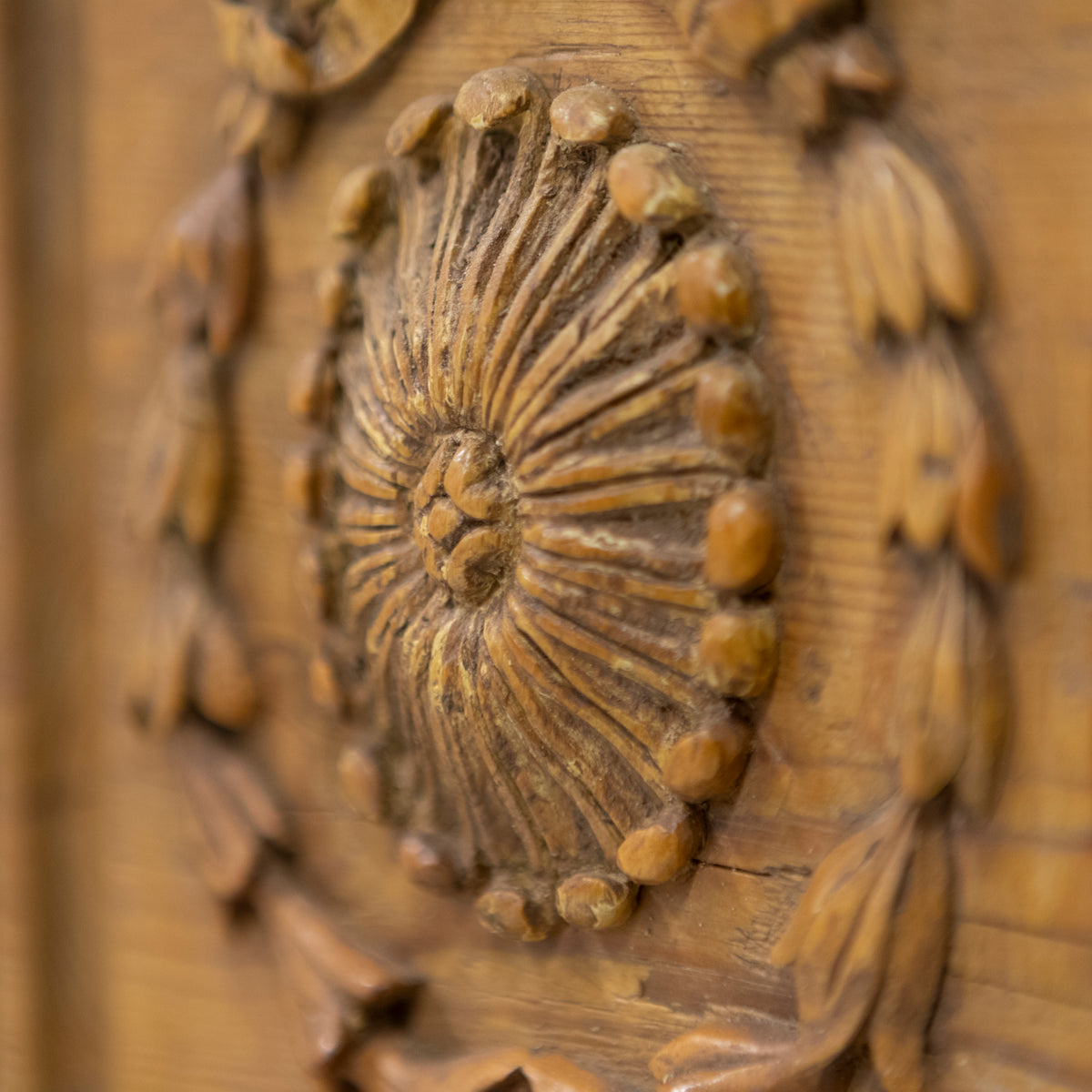 Antique Georgian Pine Wooden Fireplace Surround