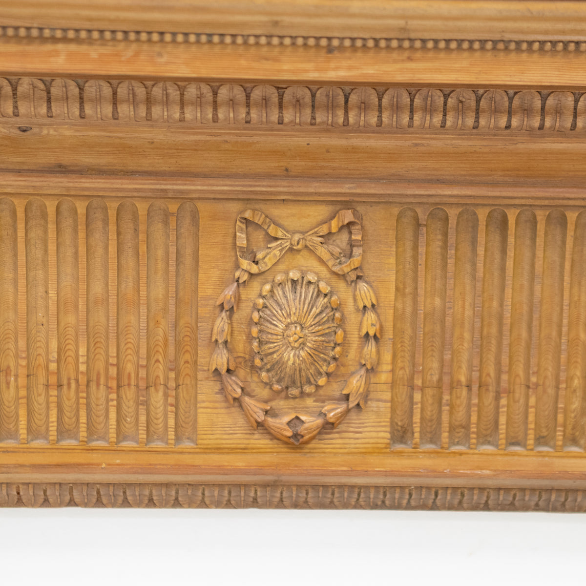 Antique Georgian Pine Wooden Fireplace Surround