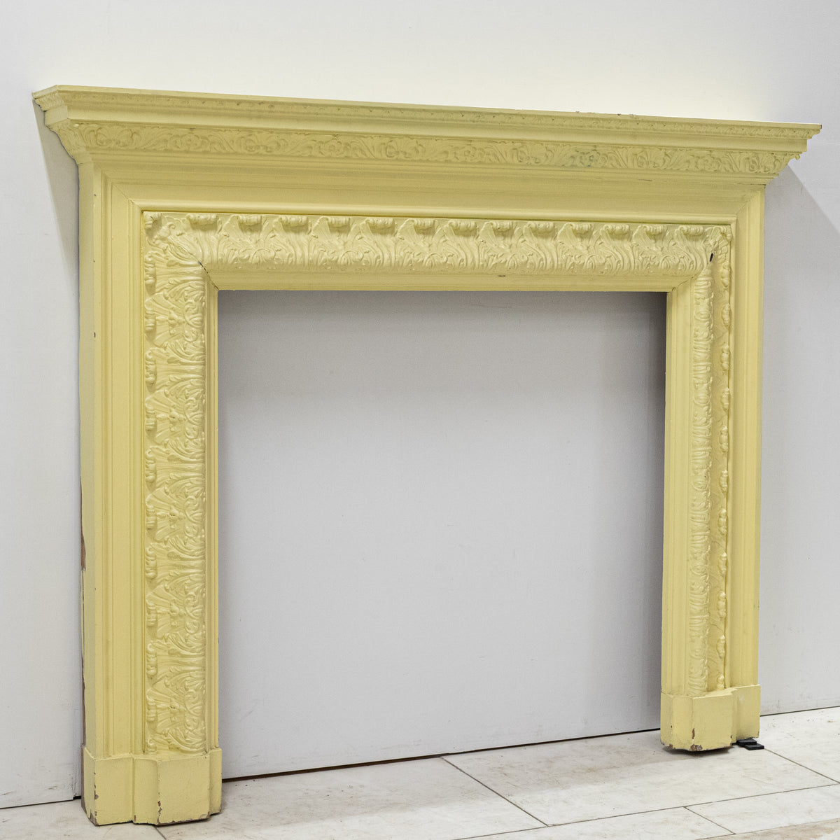 Antique Victorian Wooden Fireplace Surround