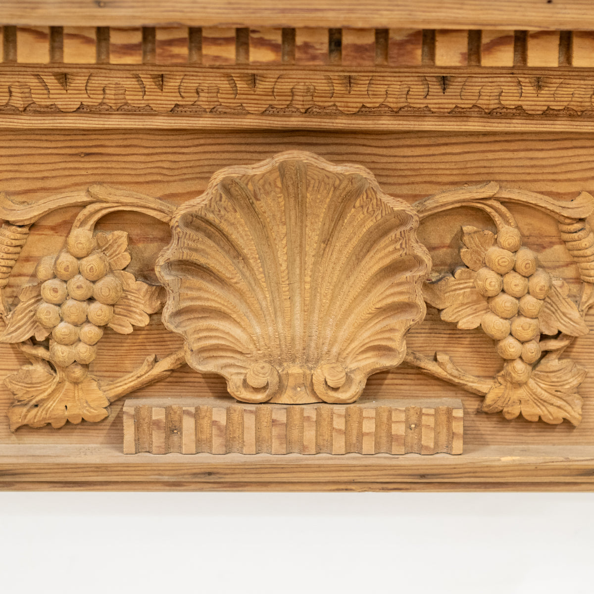 Antique Ornate Wooden Fireplace Surround