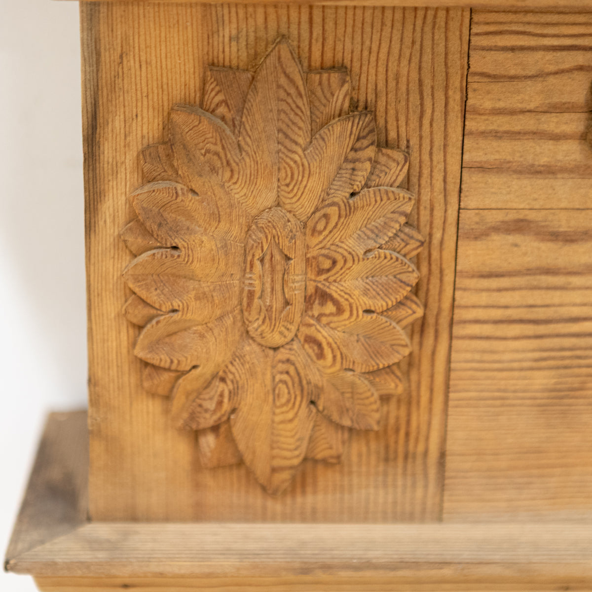 Antique Ornate Wooden Fireplace Surround