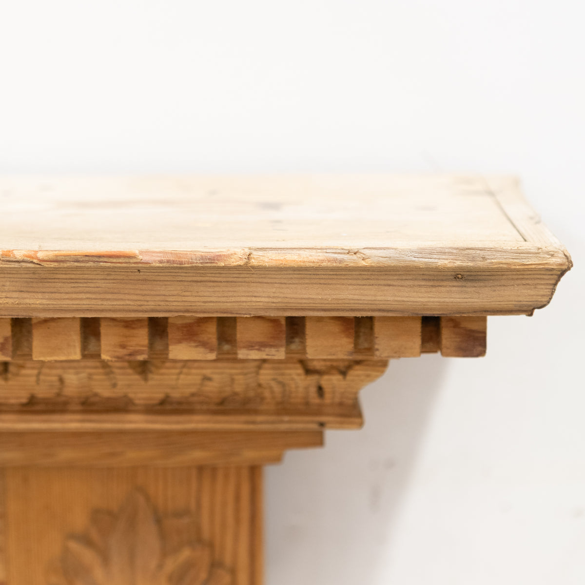 Antique Ornate Wooden Fireplace Surround