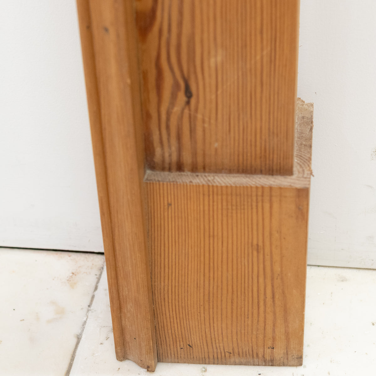 Antique Wooden Fireplace Surround with Flowers