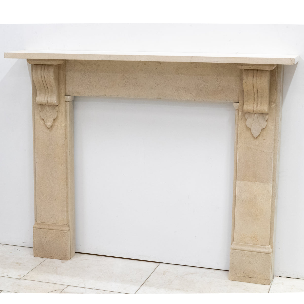 Antique Bath Stone Fireplace Surround With Corbels | The Architectural Forum