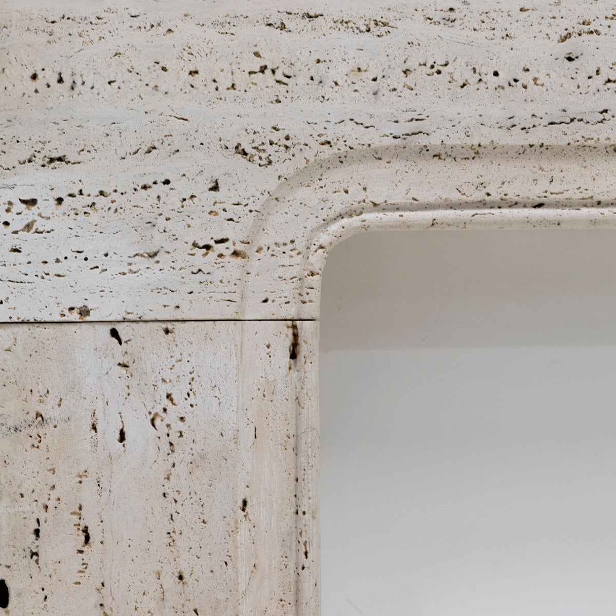 Reclaimed Art Deco Travertine Marble Fireplace Surround | The Architectural Forum