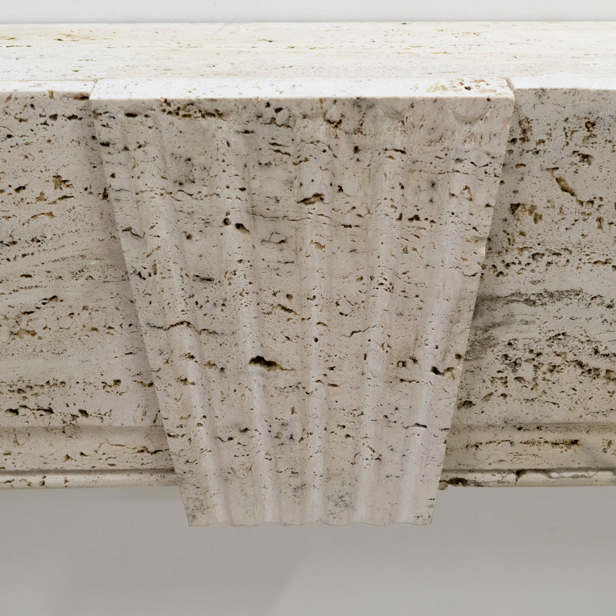 Reclaimed Art Deco Travertine Marble Fireplace Surround | The Architectural Forum
