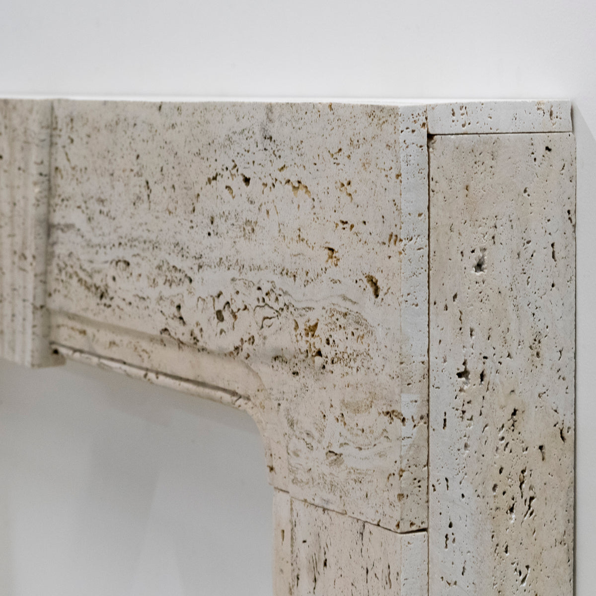 Reclaimed Art Deco Travertine Marble Fireplace Surround | The Architectural Forum
