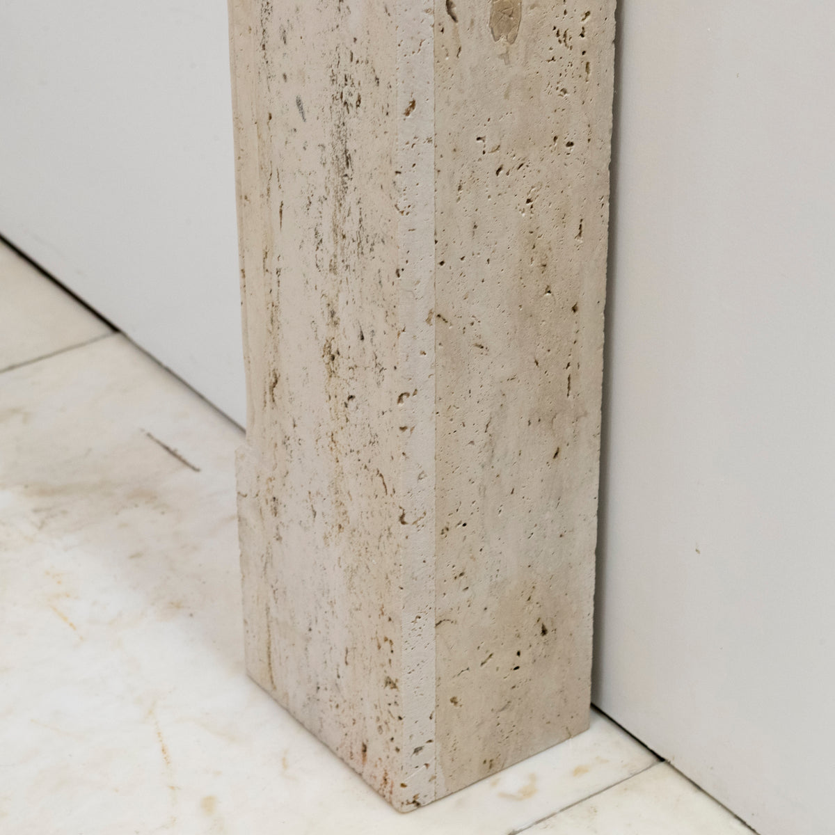 Reclaimed Art Deco Travertine Marble Fireplace Surround | The Architectural Forum