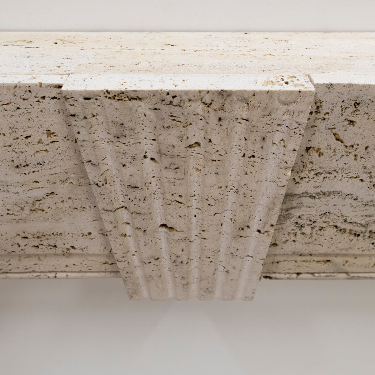 Reclaimed Art Deco Travertine Marble Fireplace Surround | The Architectural Forum