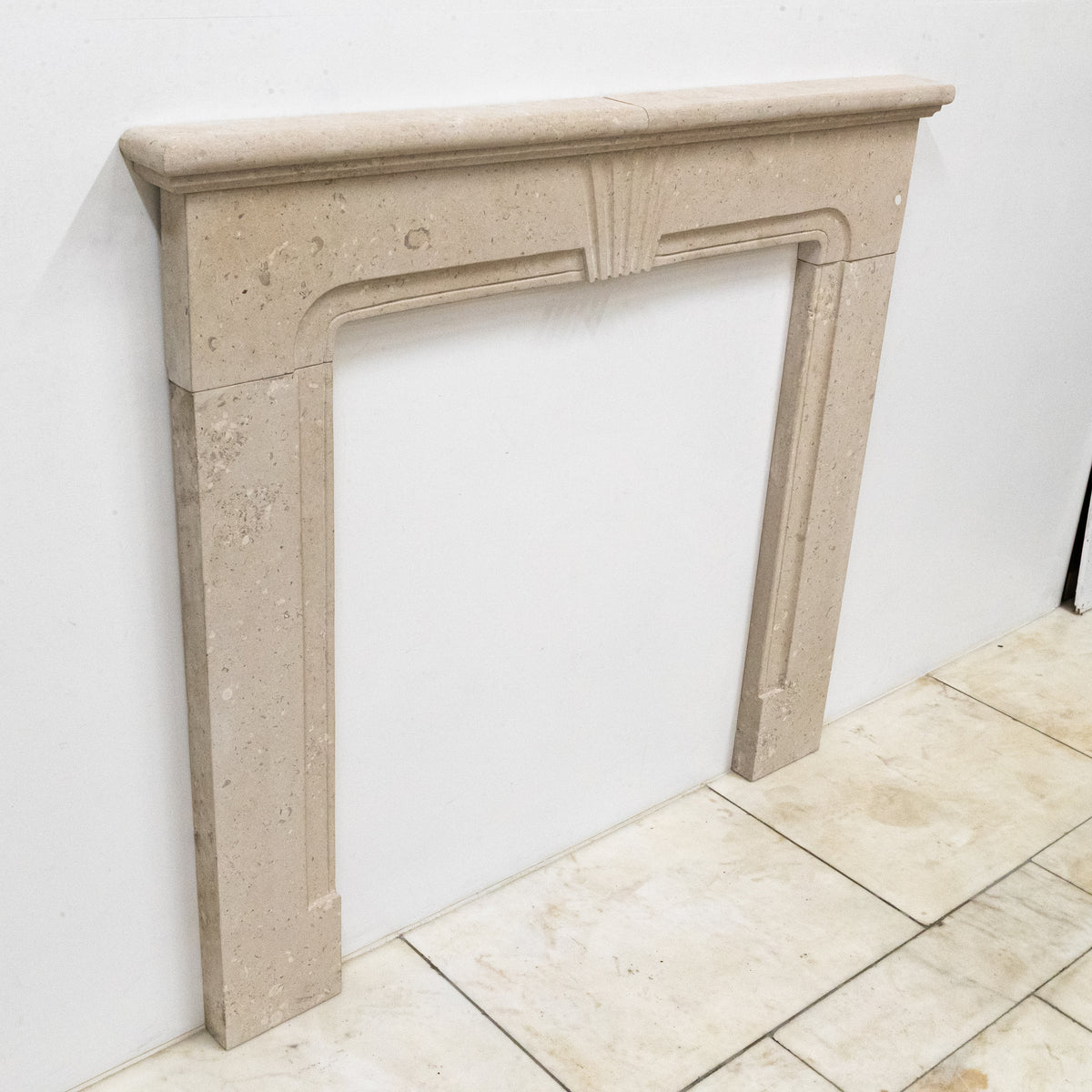 Reclaimed Portland Stone Art Deco Fireplace Surround