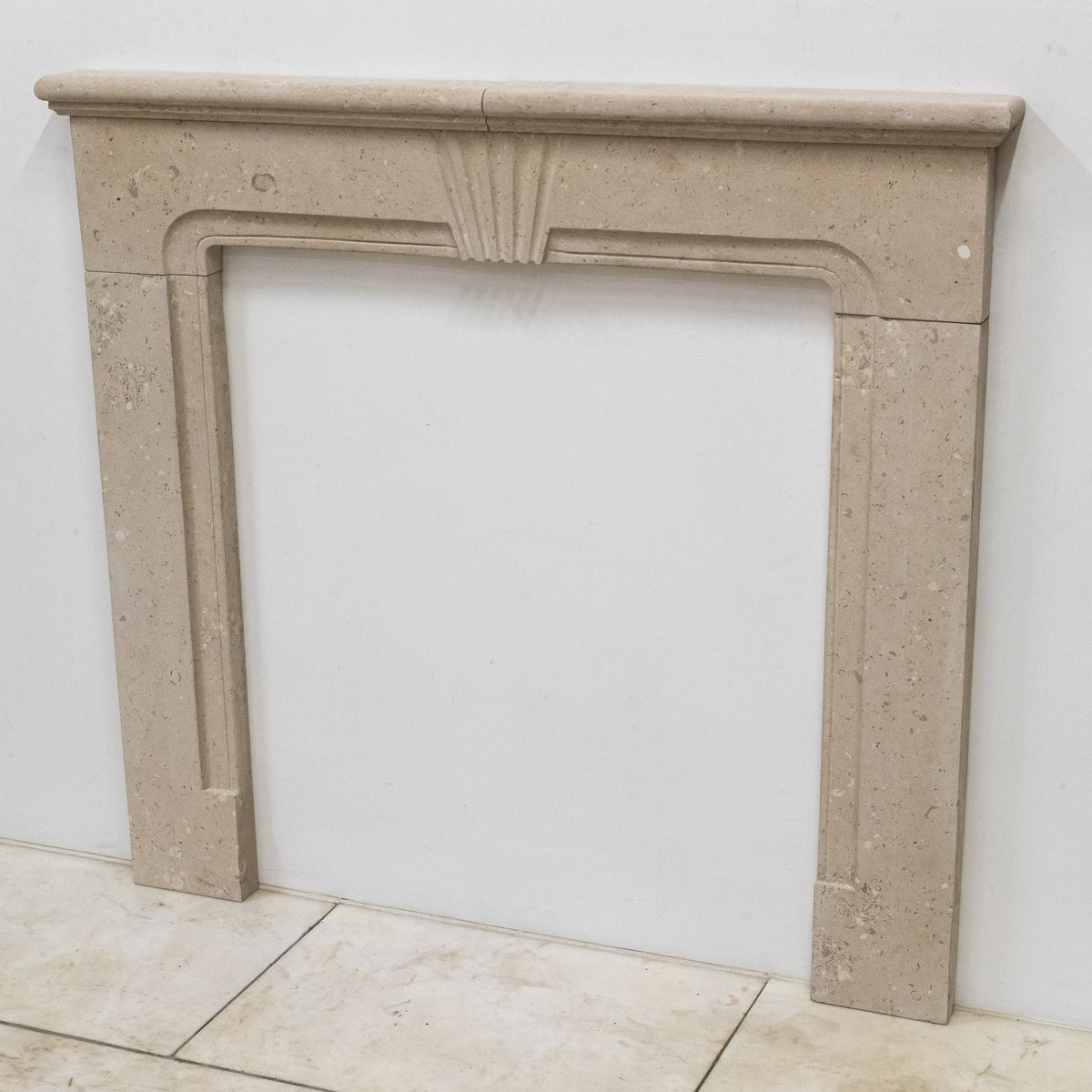 Reclaimed Portland Stone Art Deco Fireplace Surround