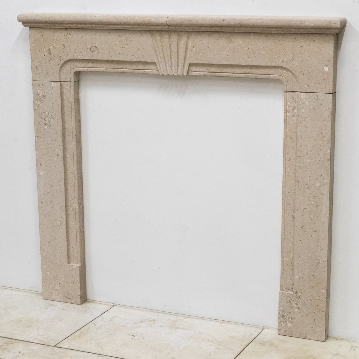 Reclaimed Portland Stone Art Deco Fireplace Surround