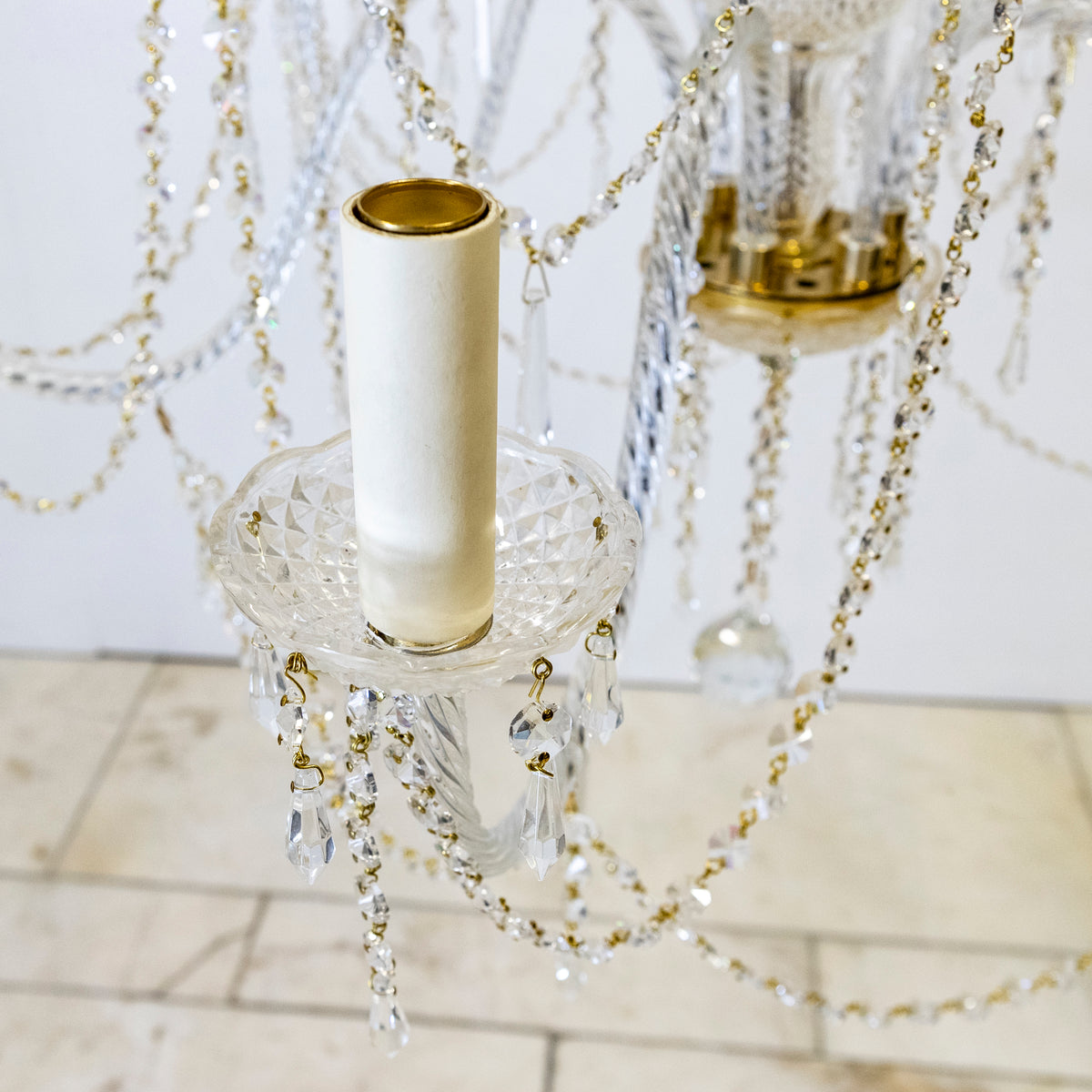 Large Antique French Crystal Chandelier | The Architectural Forum