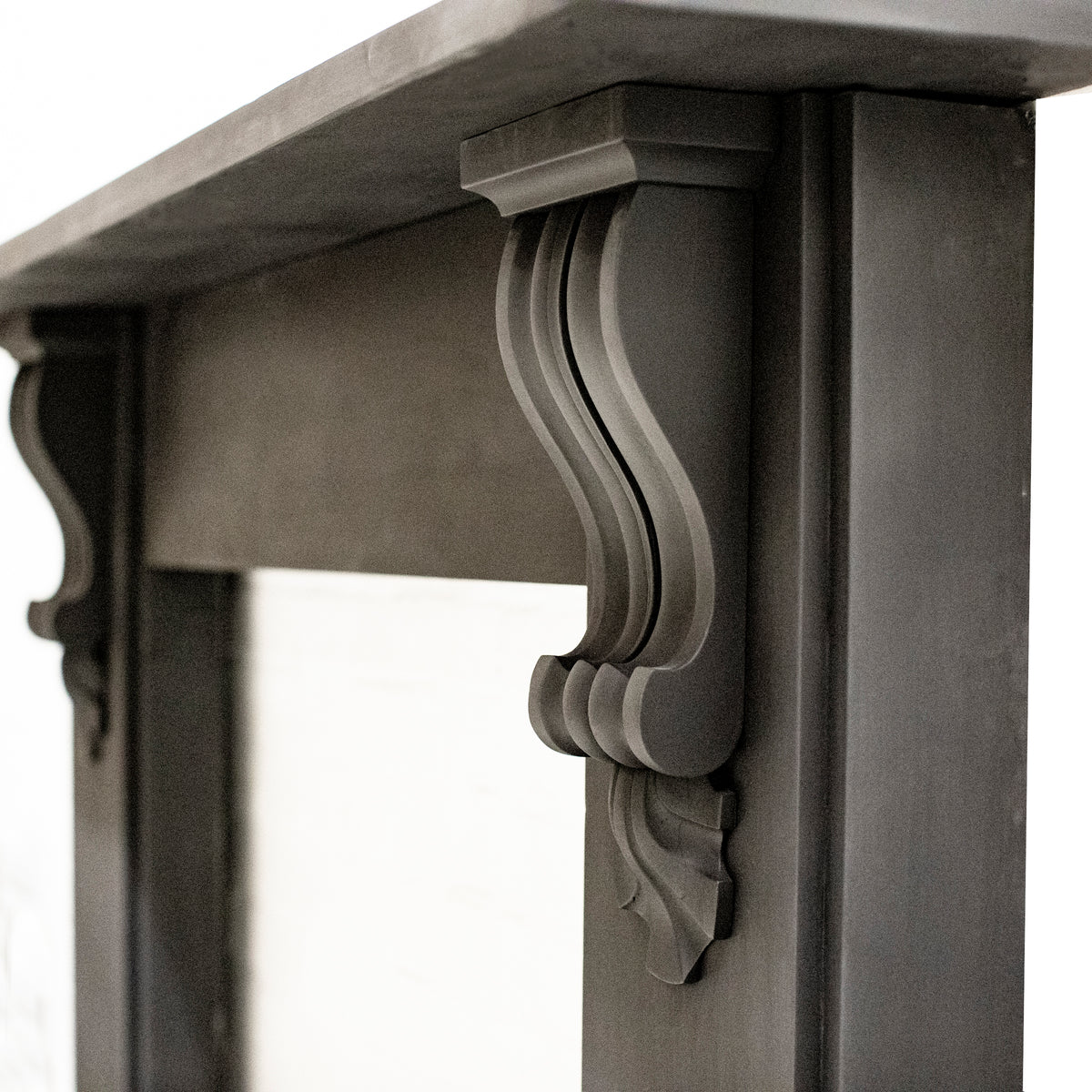 Large Antique Slate Fireplace Surround With Corbels | The Architectural Forum
