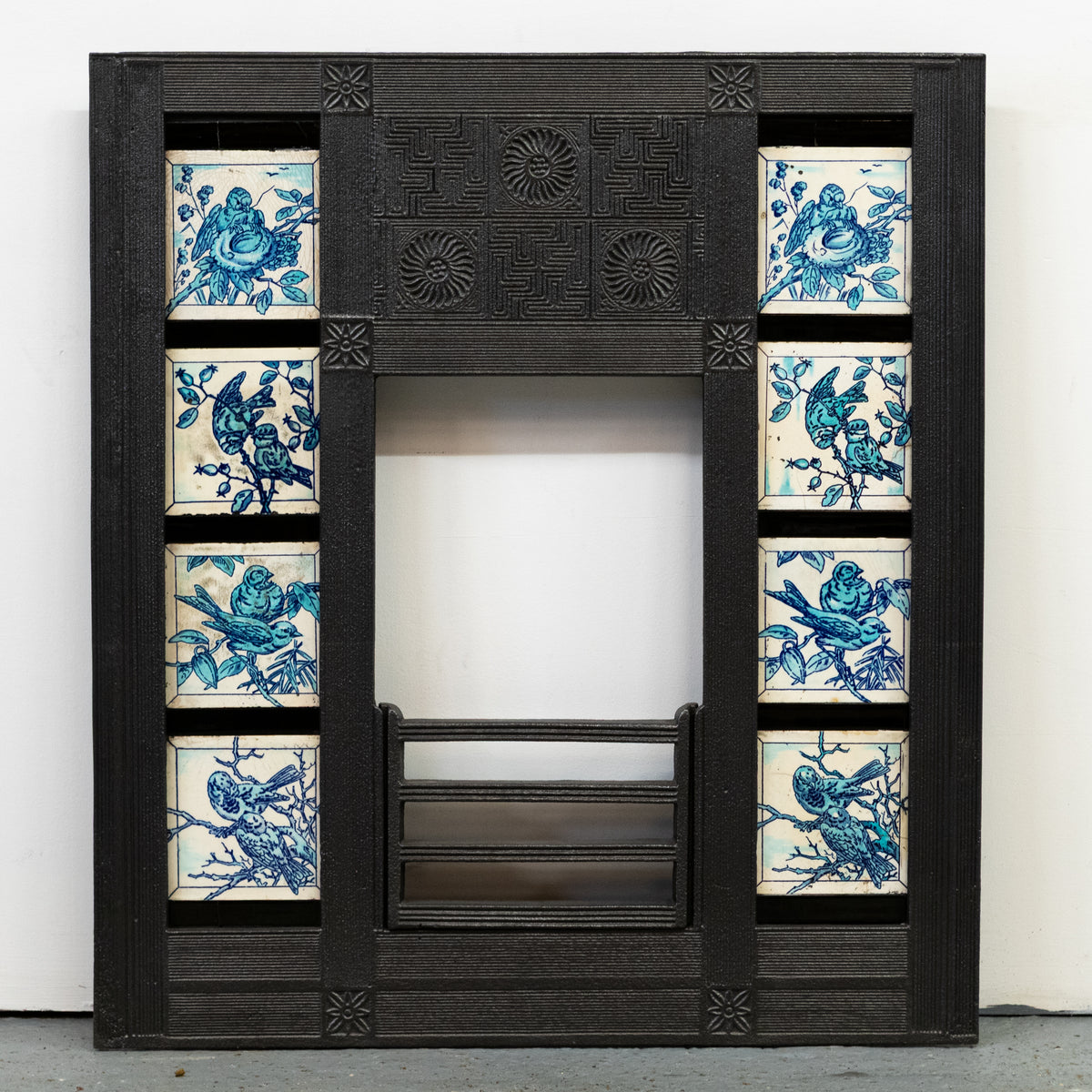 Antique Cast Iron Fireplace Thomas Jeckyll with Minton Tiles | Bishop & Barnards