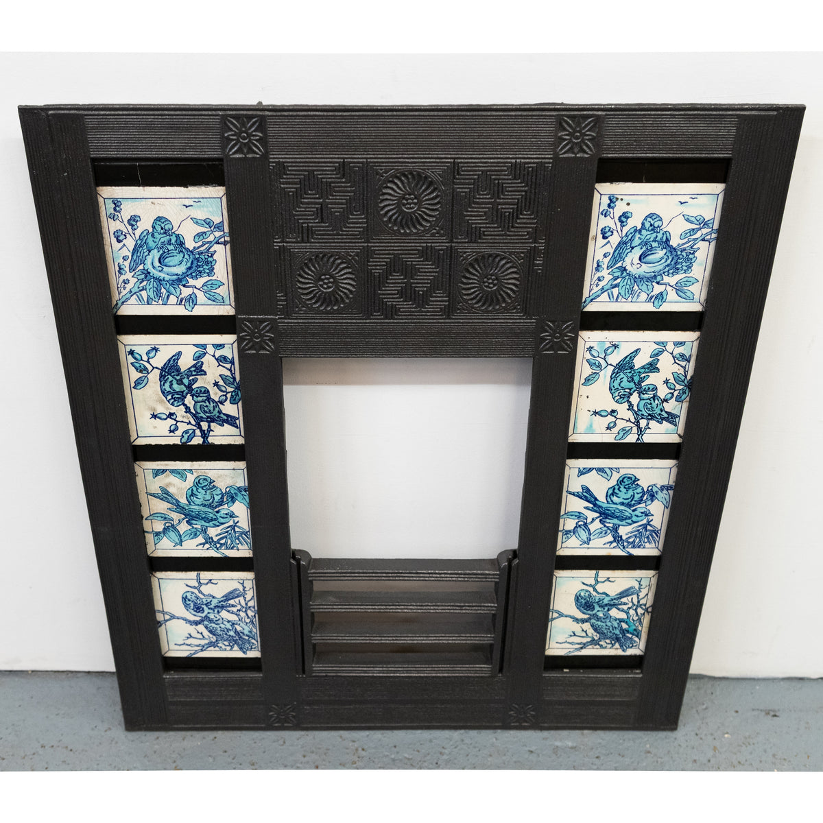 Antique Cast Iron Fireplace Thomas Jeckyll with Minton Tiles | Bishop & Barnards