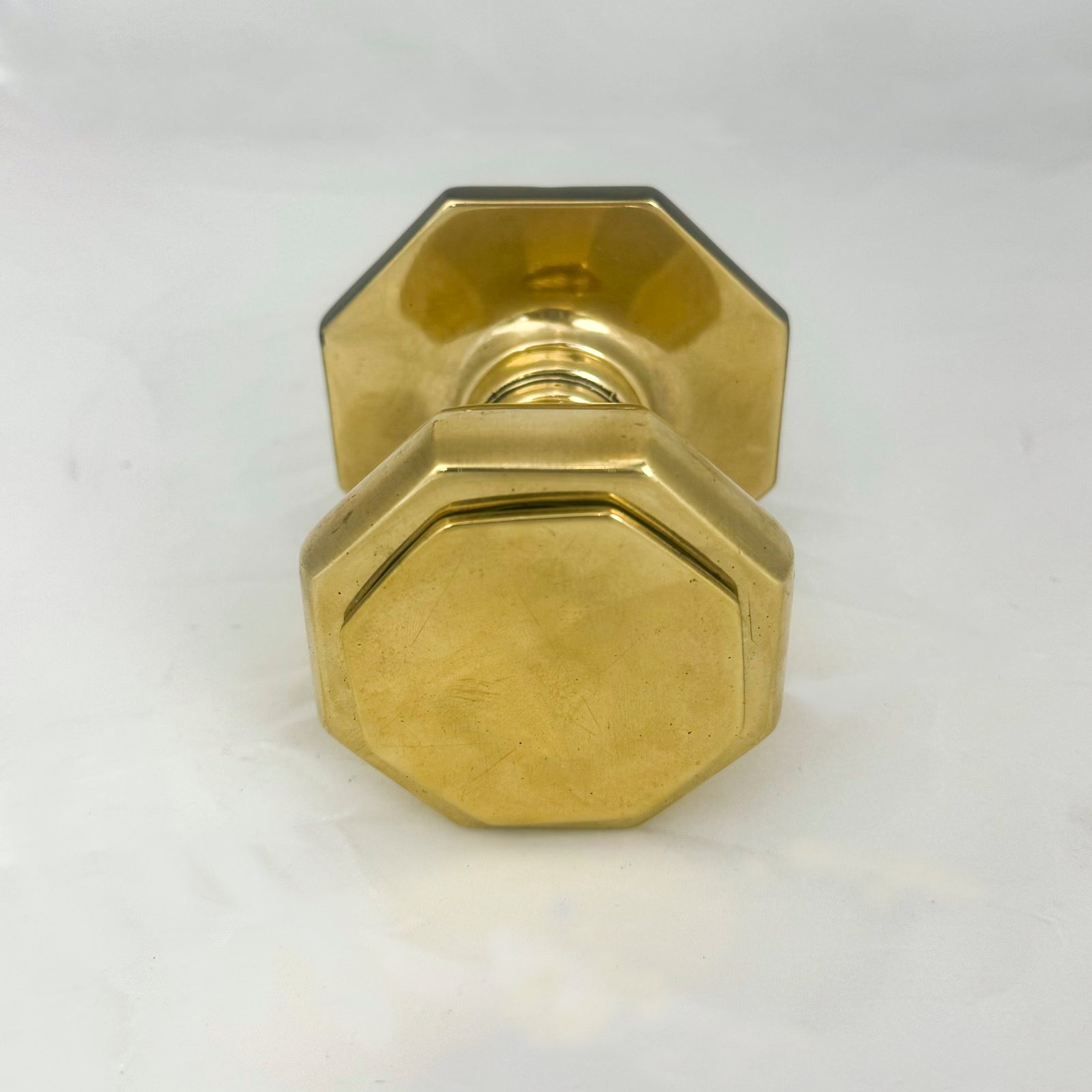 Single Antique Octagonal Brass Pull Handle | The Architectural Forum