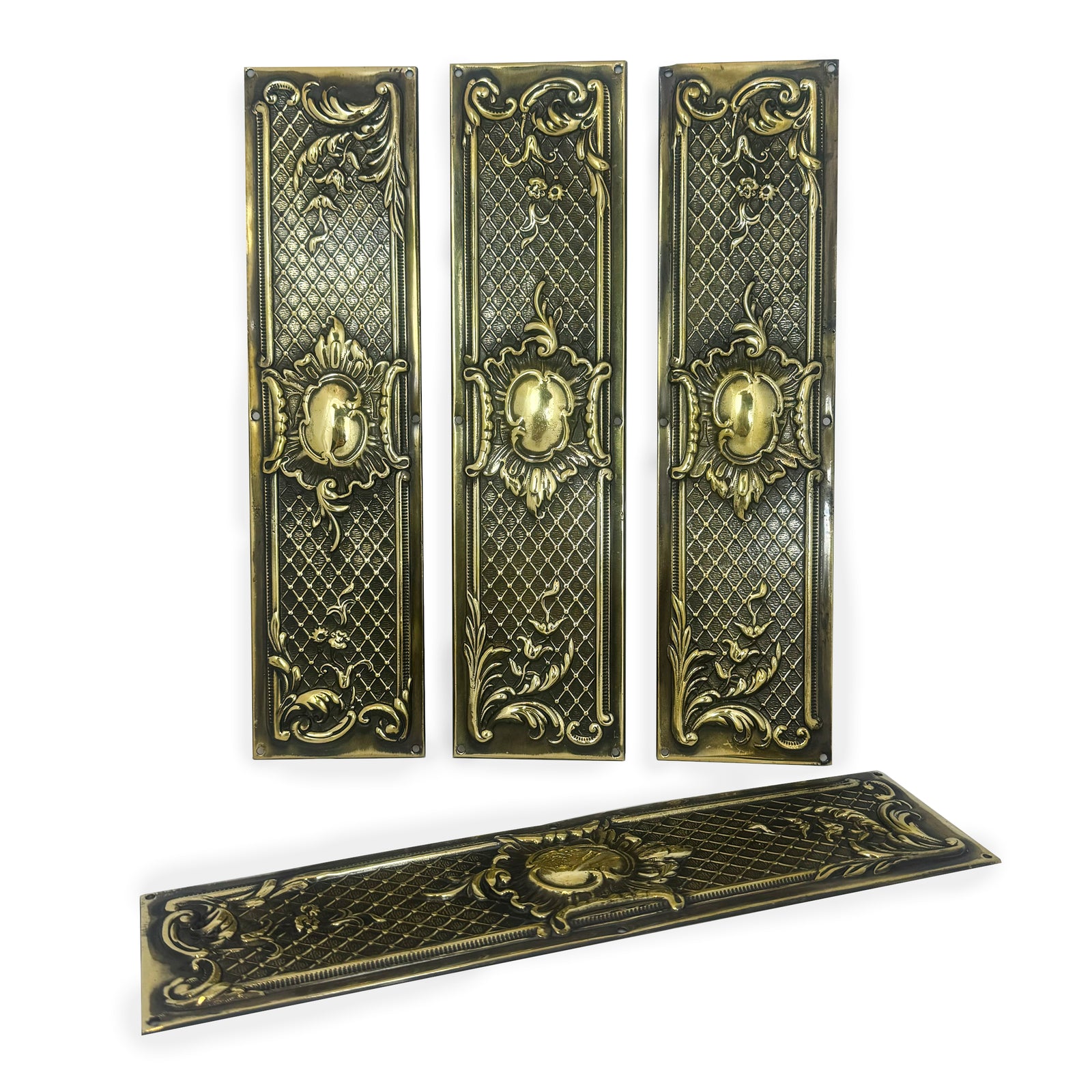 Reclaimed Brass Finger Plates - 4 Available | The Architectural Forum