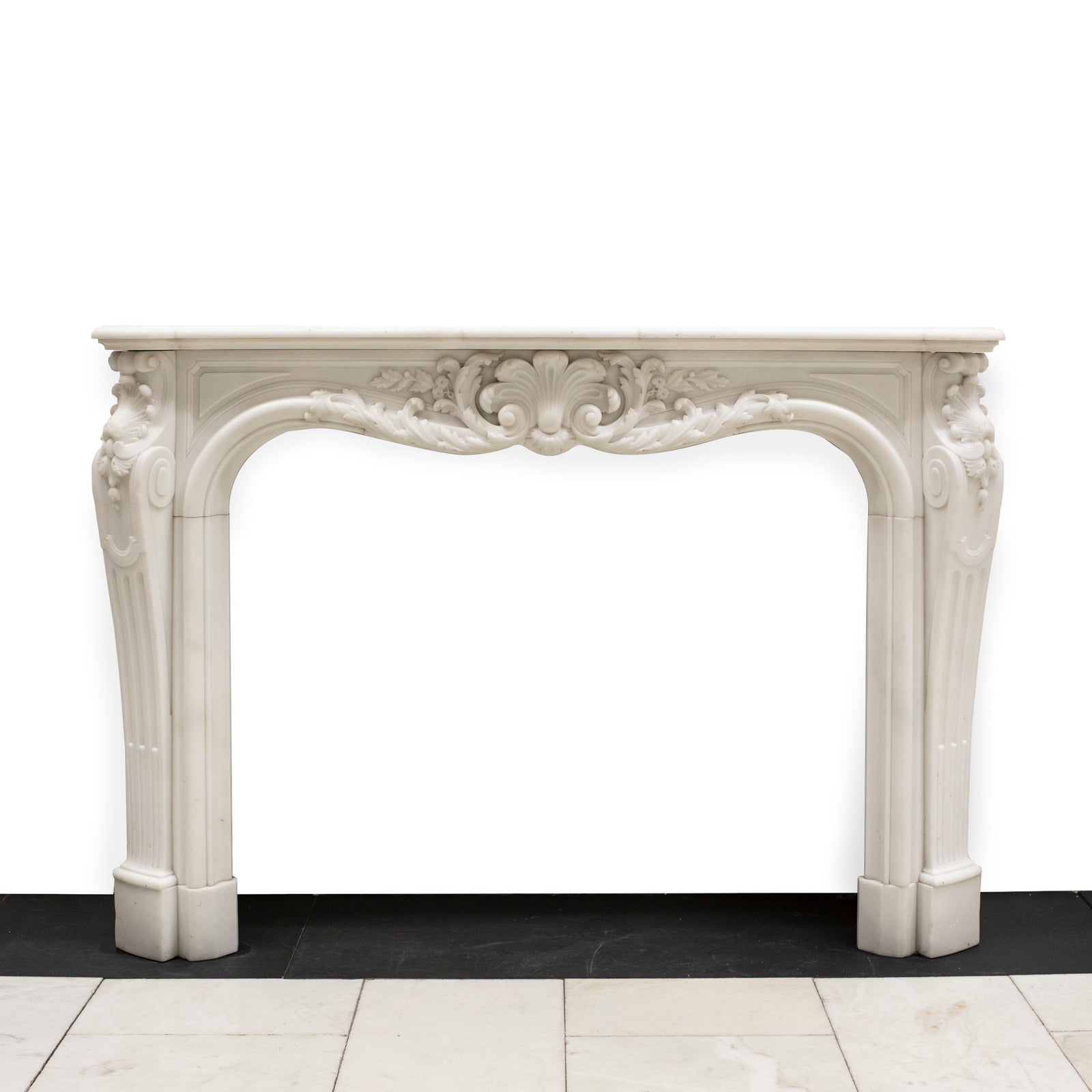 Antique Louis XV Rococo Style 19th Century Marble Fireplace | The Architectural Forum