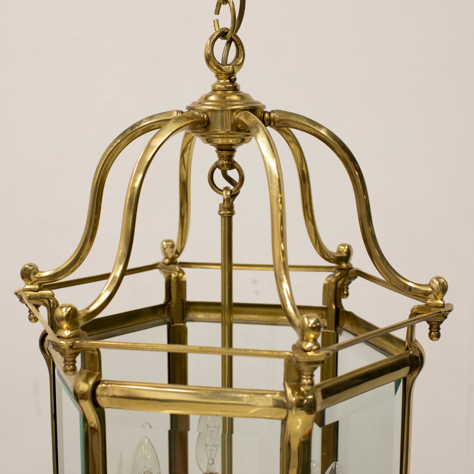 | OLD LISTING | Hexagonal Polished Brass Hanging Lantern | The Architectural Forum