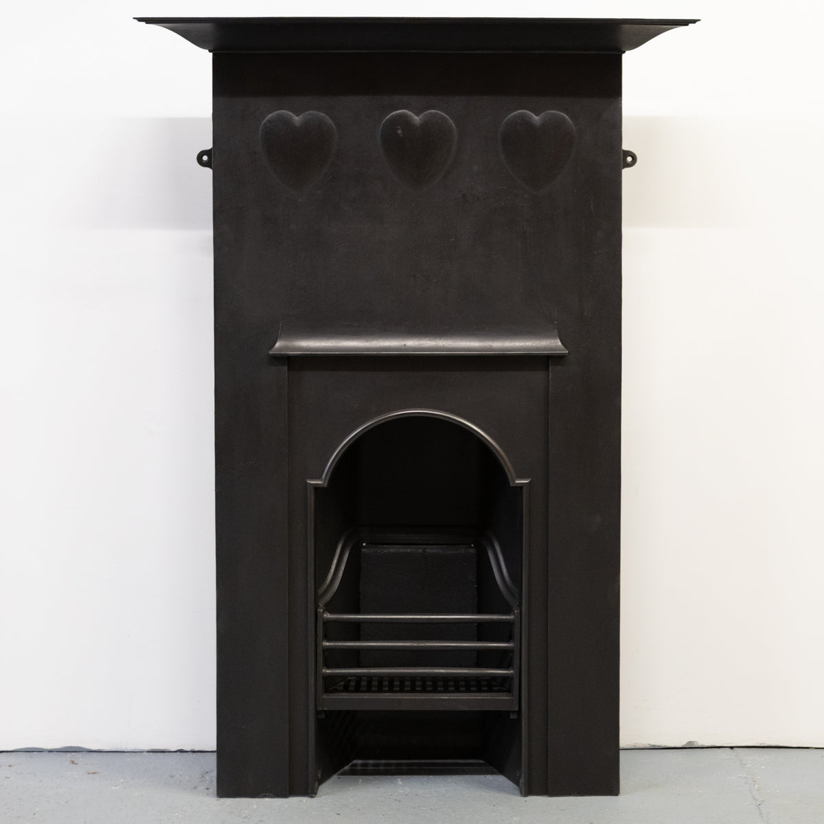 Antique Voysey Cast Iron Combination Fireplace
