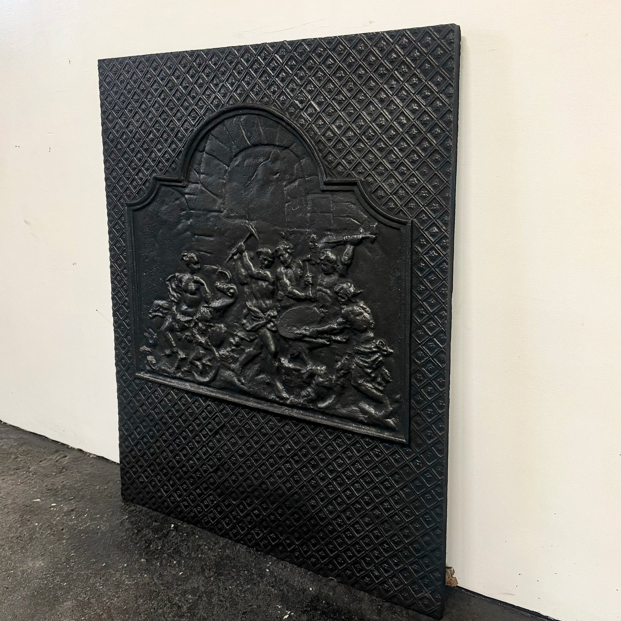 Iron Backplate Antique Cast Iron Fire Back Plate - The Architectural Forum