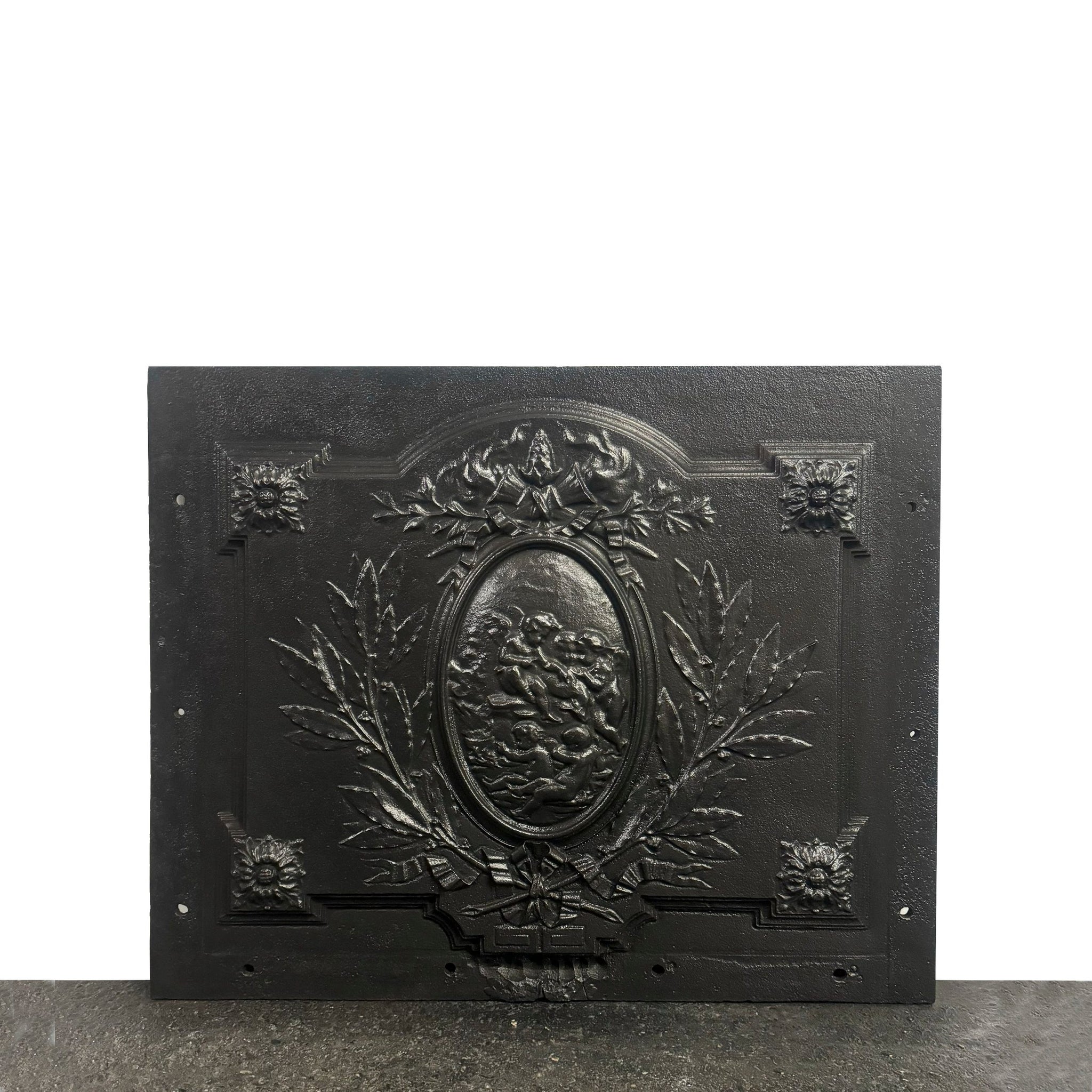 Iron Backplate Antique Cast Iron Fire Back Plate - The Architectural Forum