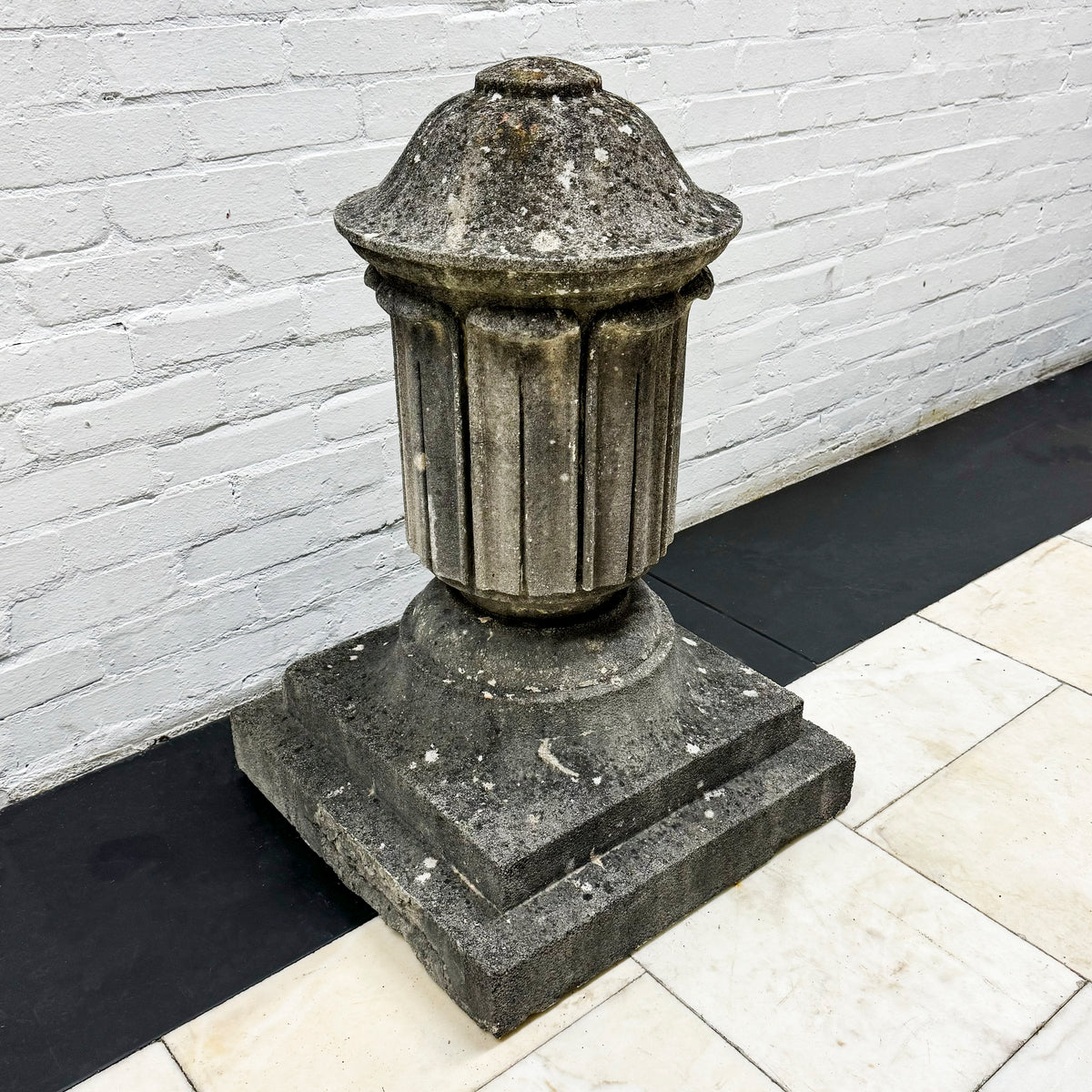 Antique Single Decorative Composite Stone Urn Pier Cap | The Architectural Forum