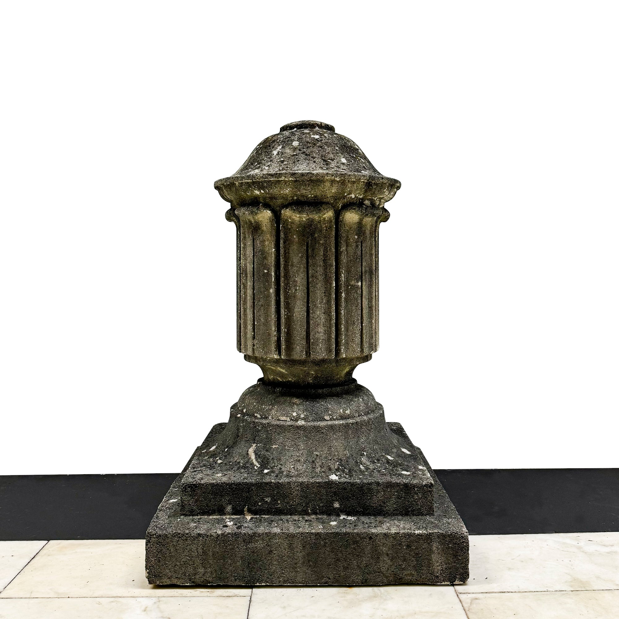 Antique Single Decorative Composite Stone Urn Pier Cap | The Architectural Forum