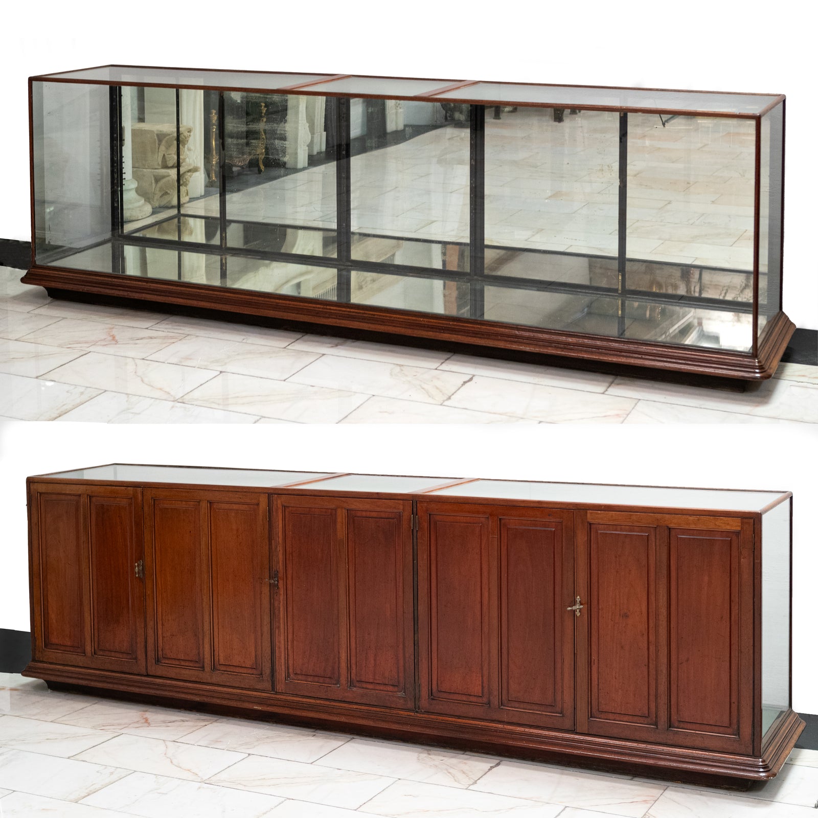 Antique Victorian Mahogany Shop Counter | Display Cabinet | The Architectural Forum
