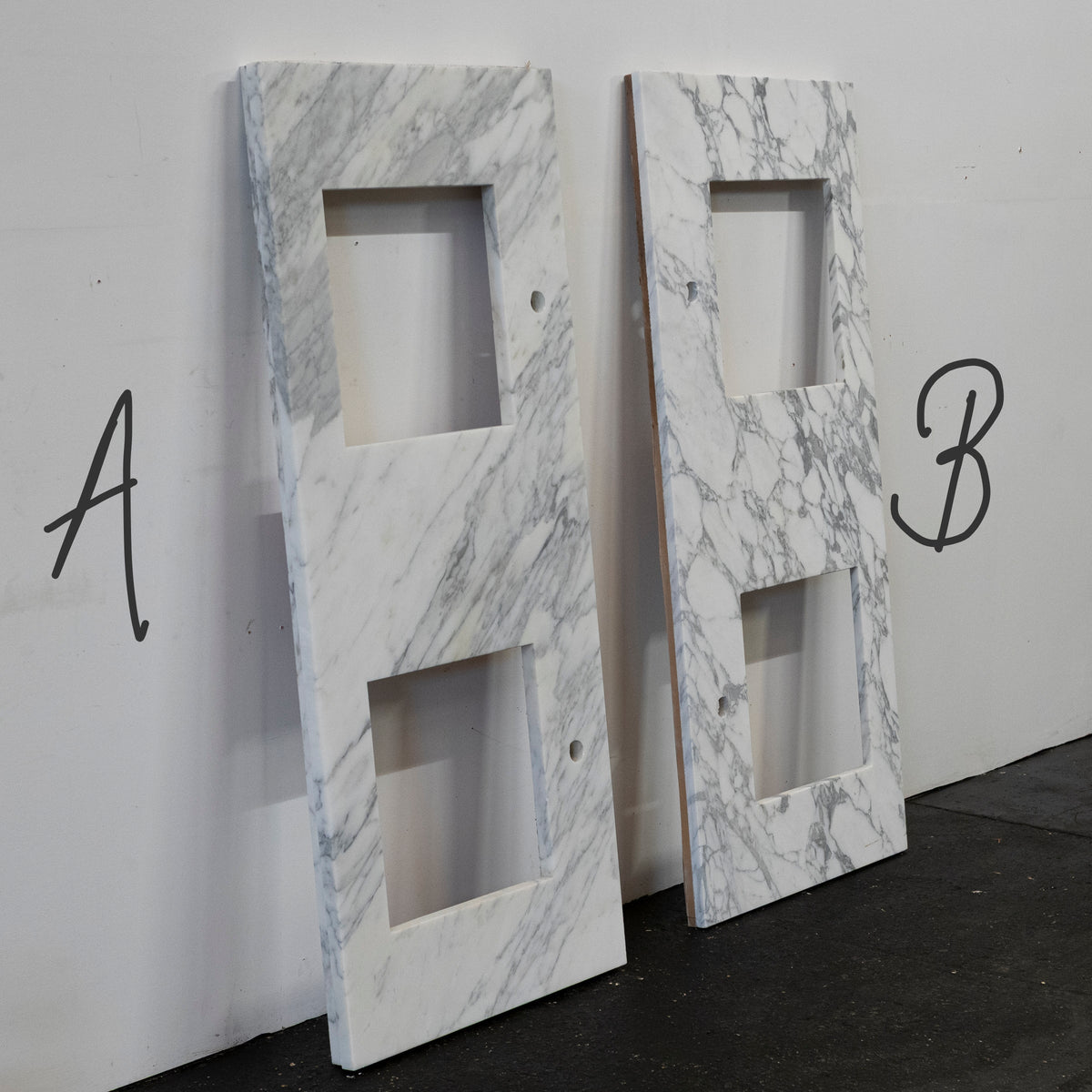 Reclaimed Marble Worktop Twin Basin | Marble Sink Countertop | The Architectural Forum