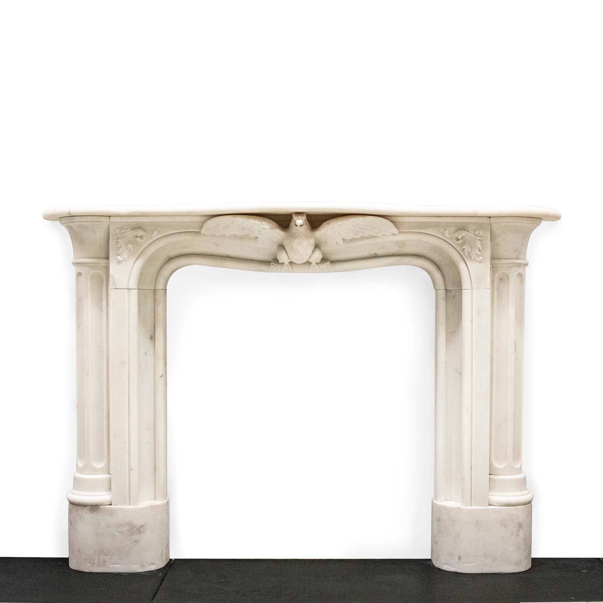 Antique Victorian Statuary Marble Surround with Carved Eagle | The Architectural Forum