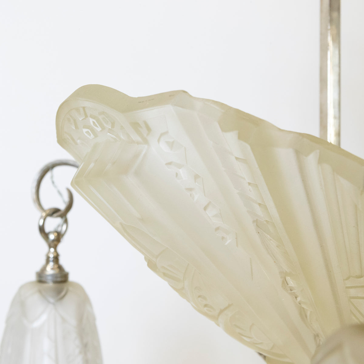 Antique French Art Deco Célestin Jamain Glass Chandelier | Frontisi | The Architectural Forum