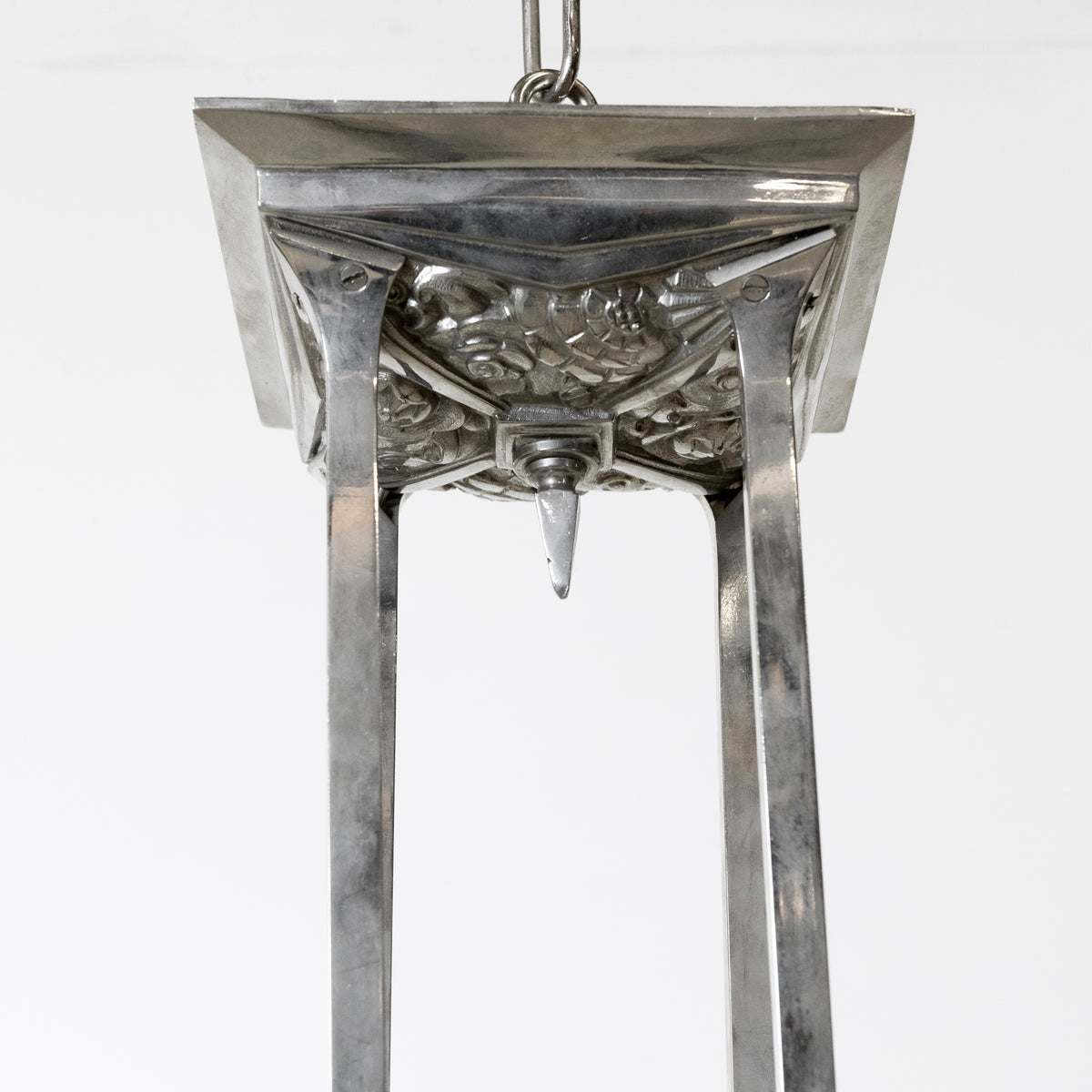 Antique French Art Deco Célestin Jamain Glass Chandelier | Frontisi | The Architectural Forum