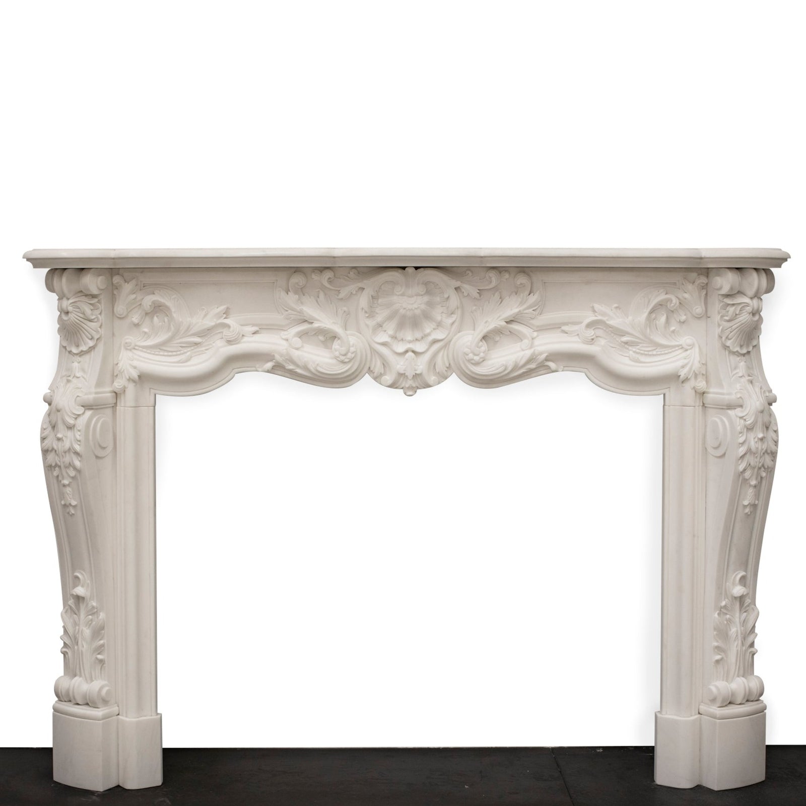 French Louis XV Fireplace Surround in Statuary Marble I Pair available | The Architectural Forum