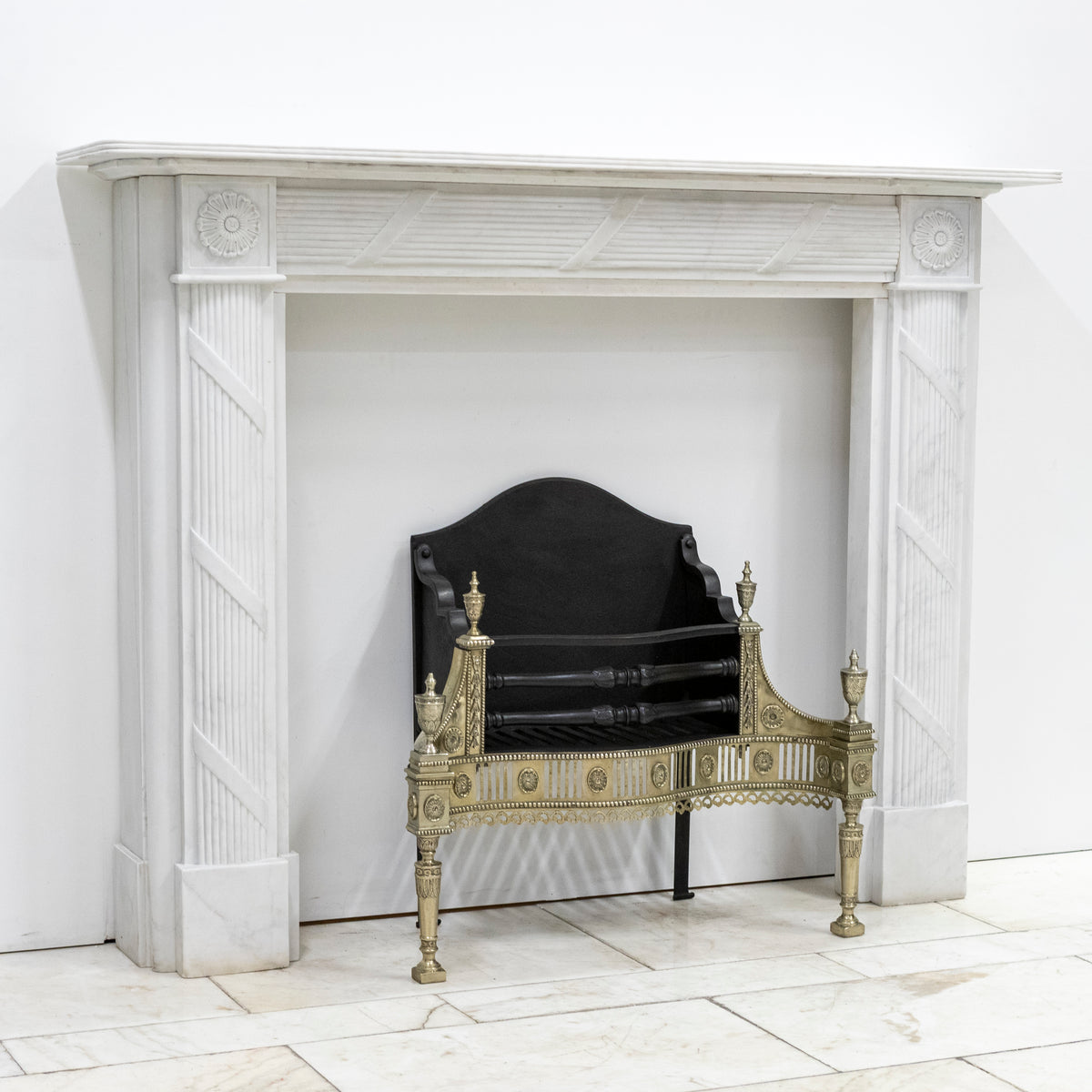 Reclaimed Regency Style White Marble Surround | The Architectural Forum