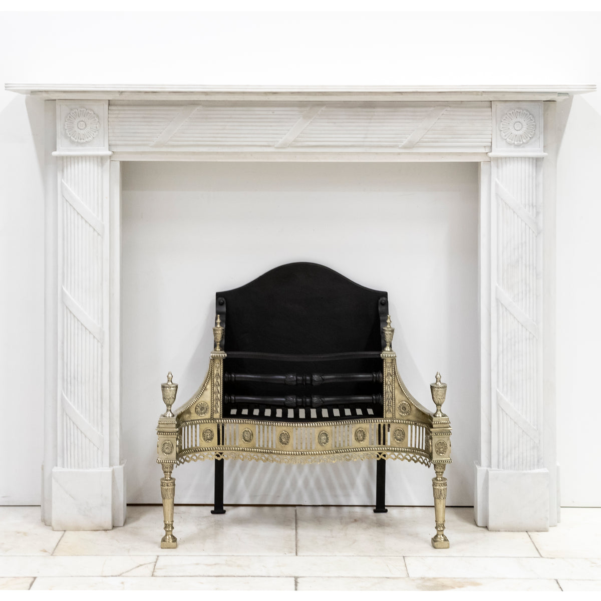Reclaimed Regency Style White Marble Surround | The Architectural Forum